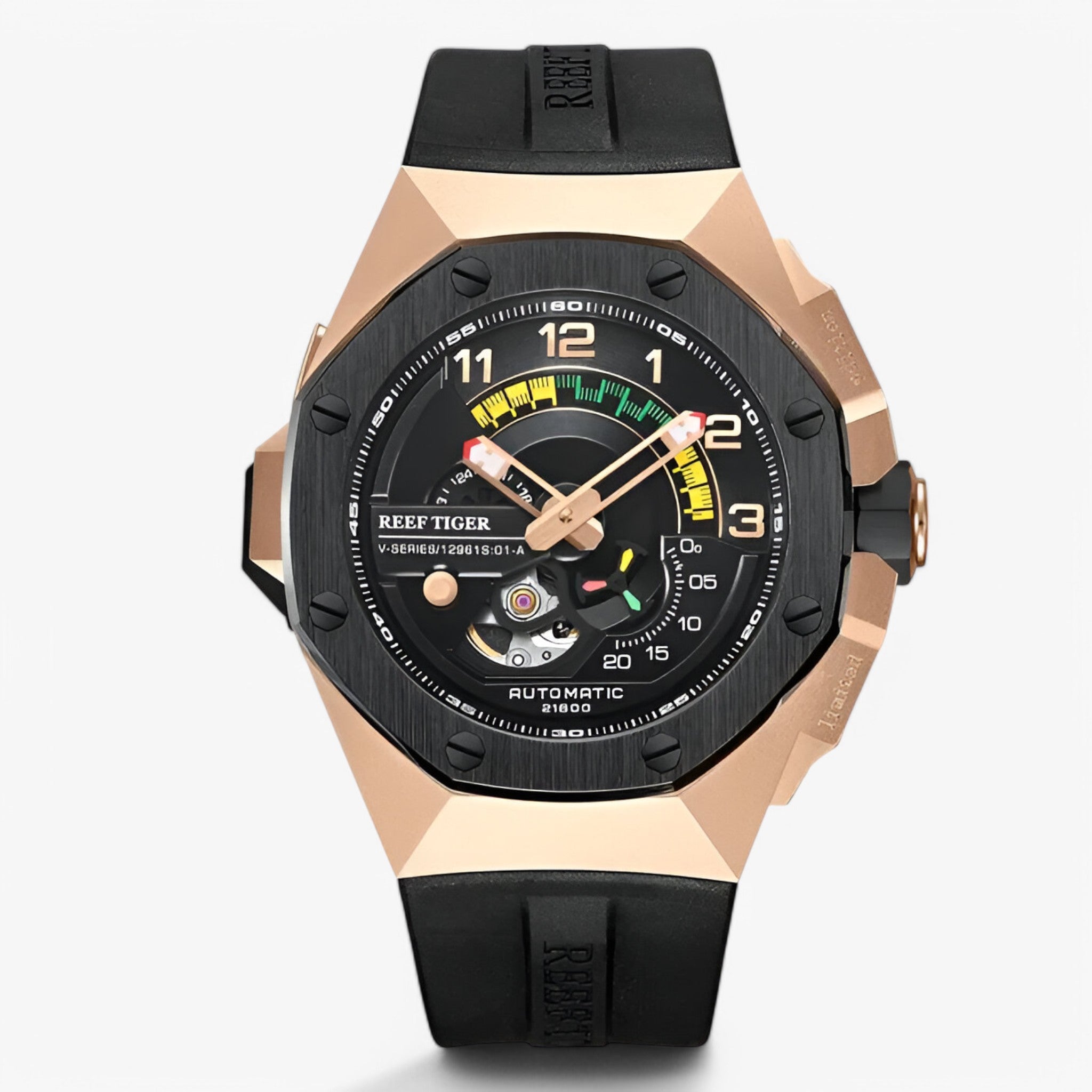 Cyrilo | Orologio Sportivo Automatico di Lusso - rosa nero nero - - Concept Palermo