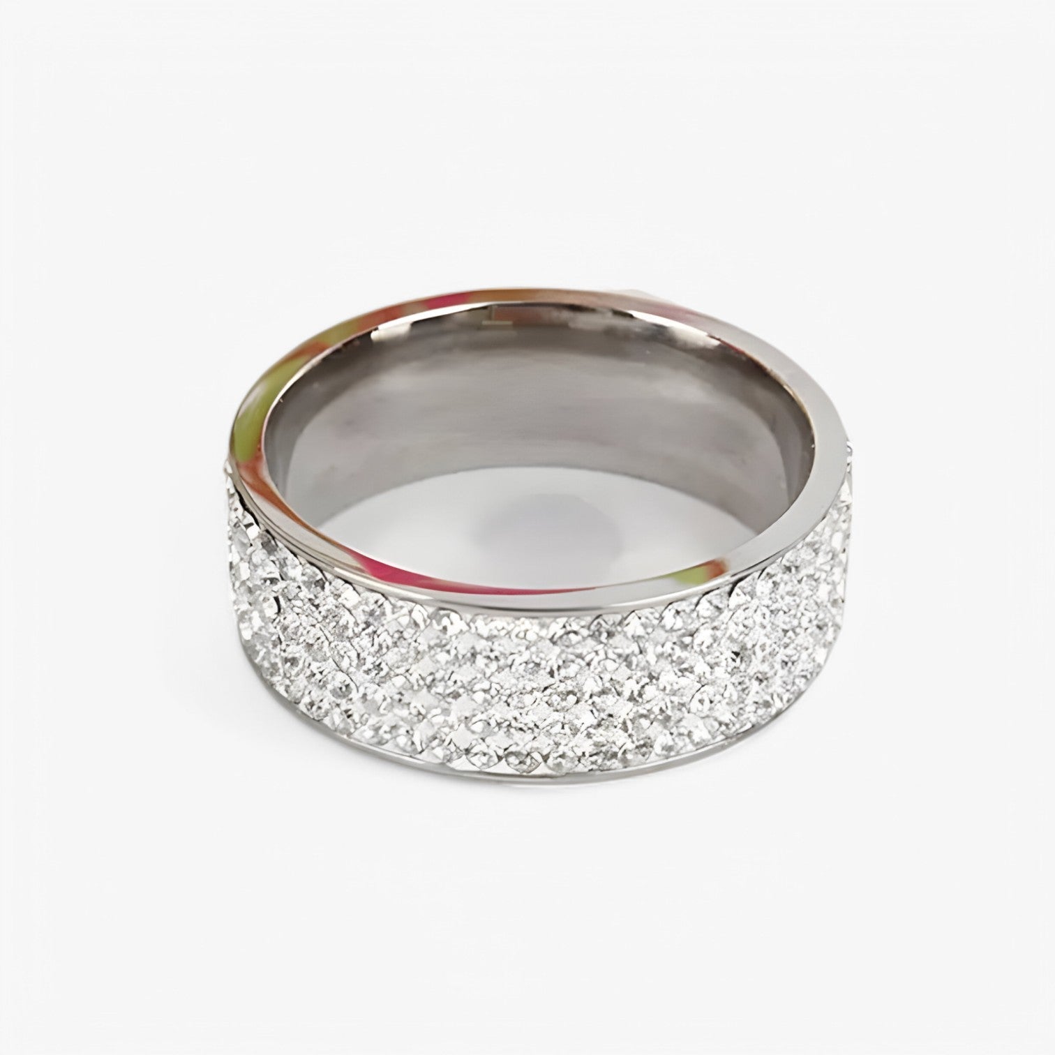 Celeste | Anello di lusso in acciaio inox con pietra di cristallo – Elegante fede nuziale - - Accessories Jewelry Rings womens ring - Concept Palermo