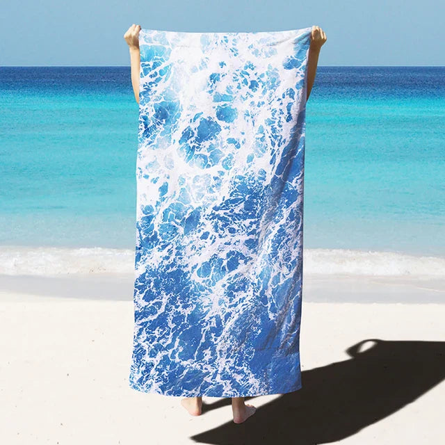 Grandy - Telo mare in microfibra ad asciugatura rapida, telo piscina extra large - Oceano 90x180cm - Beach Towel Microfiber Fabric microfiber towel Quick Dry Towel Quick-Dry - Concept Palermo