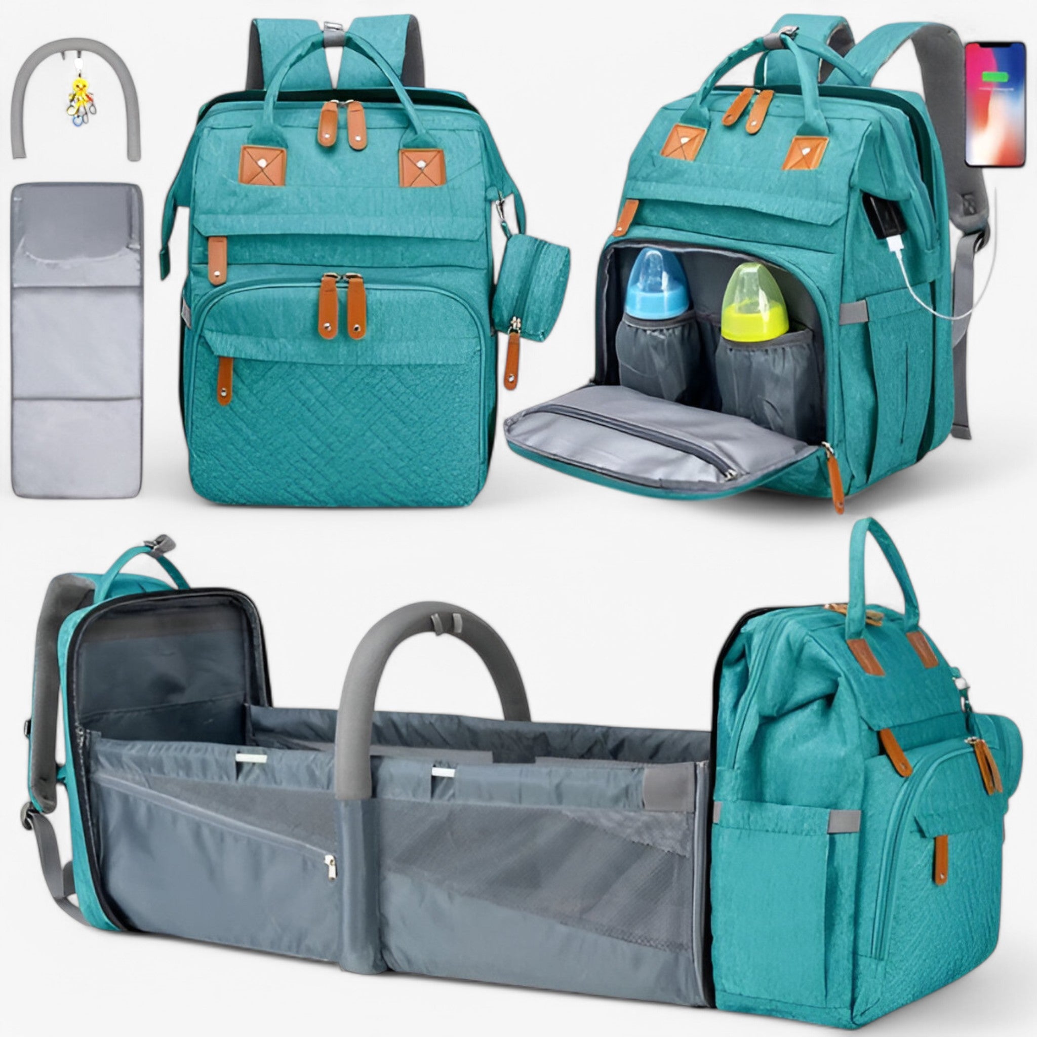 Emma | Zaino per bambini con fasciatoio - Blu Chiaro - Backpacks Bags - Concept Palermo