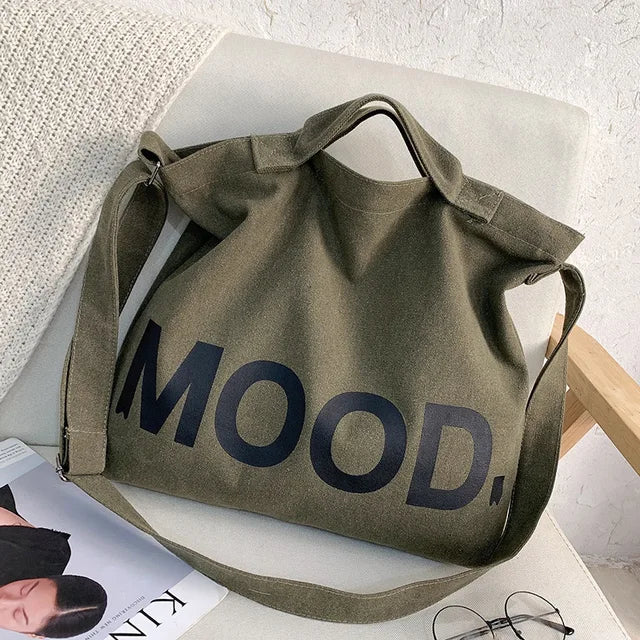 Vibe - borsa in tela con stampa visibile - Verde - Bags handbags tote bags women bags - Concept Palermo