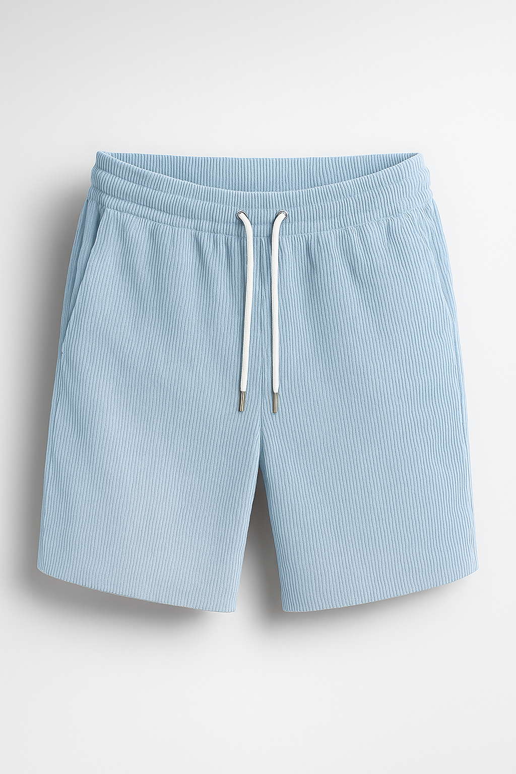 Milanie | Pantaloncini casual in velluto con coulisse - Azzurro bebé - short Summer shorts - Concept Palermo
