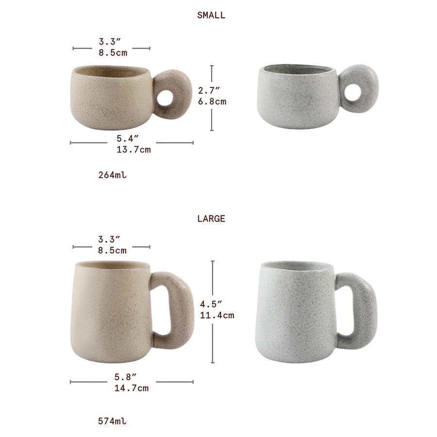 Bicchieri in Ceramica Eleganti con Pietre Louv Fatto a Mano Unici - - Ceramics Kitchen - Concept Palermo