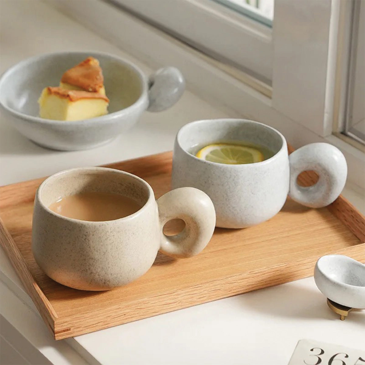 Bicchieri in Ceramica Eleganti con Pietre Louv Fatto a Mano Unici - - Ceramics Kitchen - Concept Palermo