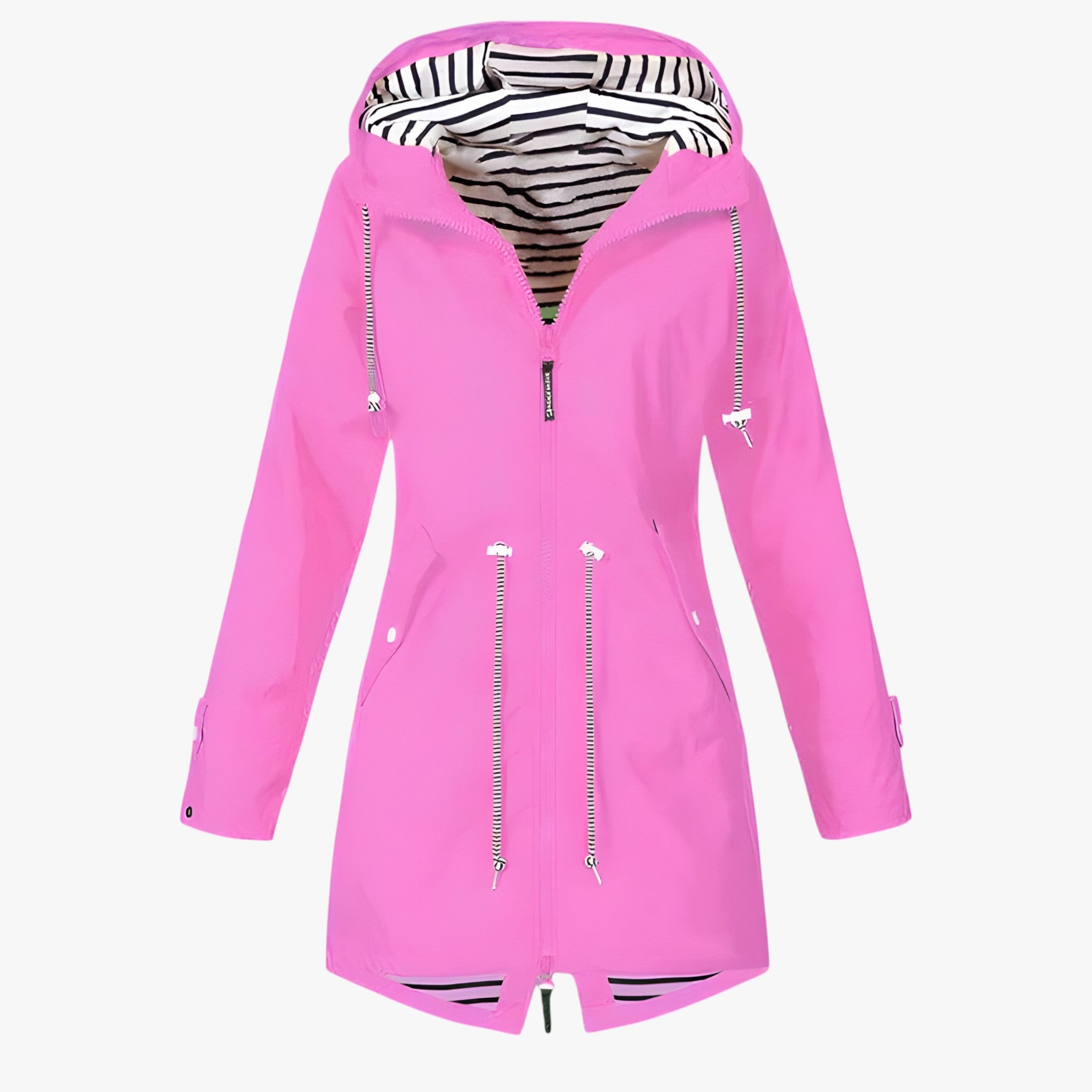 Beatrice | Parka impermeabile – Vestibilità regolabile con fodera del cappuccio a righe - Rosa - Damen spring summer women Women fashion - Concept Palermo