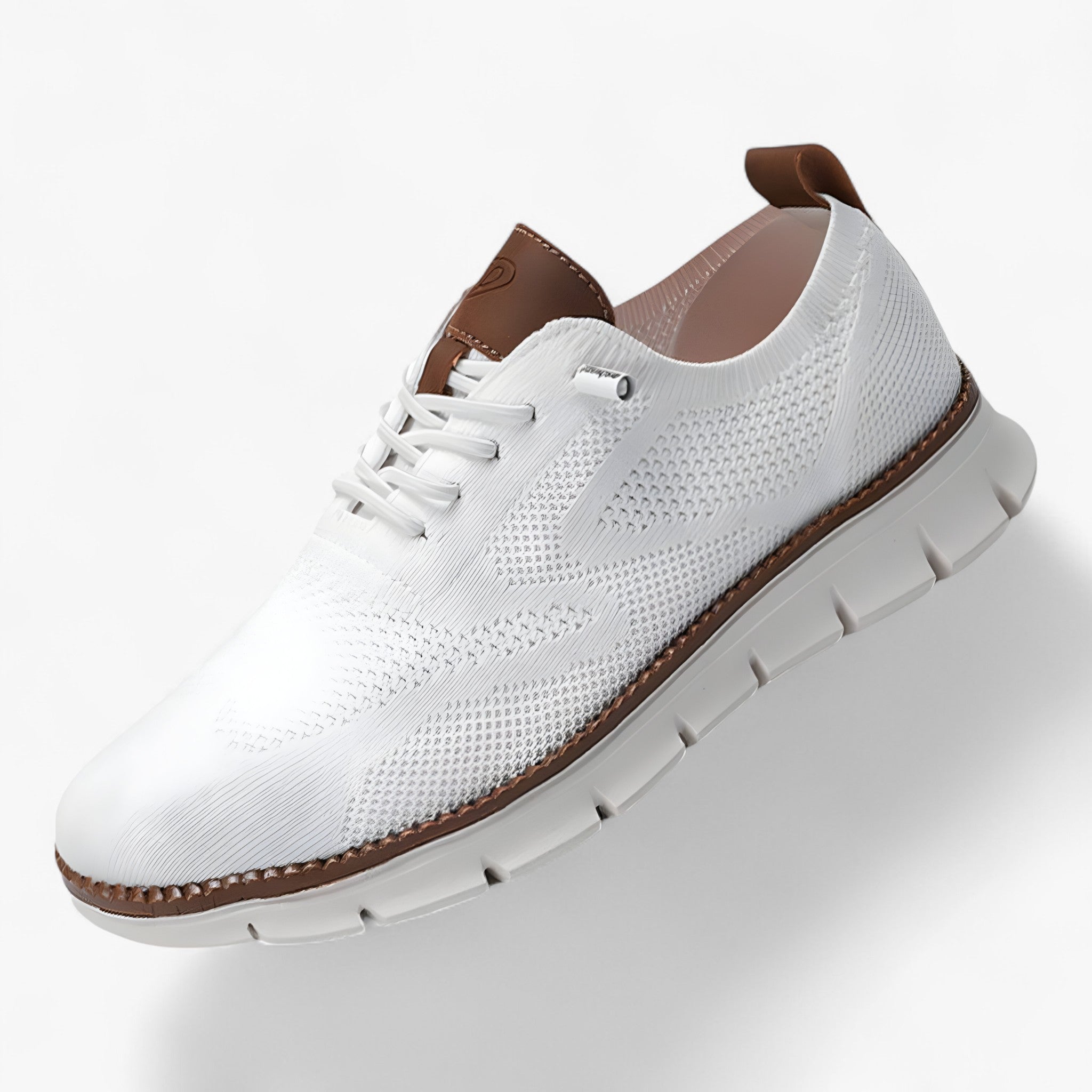 Leandres | Scarpe da uomo ultracomfortevoli e traspiranti - Bianco - Ademend en lichtgewicht schoenen adult Antislip en duurzame zool Business-casual schoenen Comfortabele Herenschoenen Flexibele en ergonomische schoenen male Memory Foam voetbed Modebewuste herenschoenen Premium leren sneakers Schokabsorberende schoenen Stijlvolle casual herenschoenen - Concept Palermo