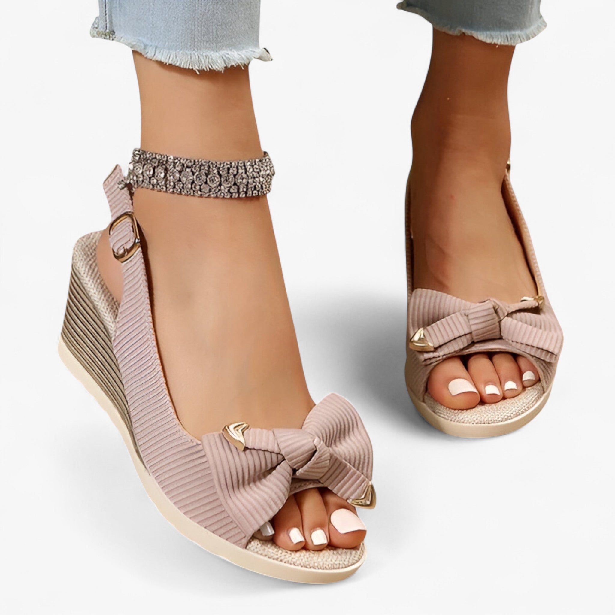 Sanne | Sandali comodi e eleganti con zeppa estivi