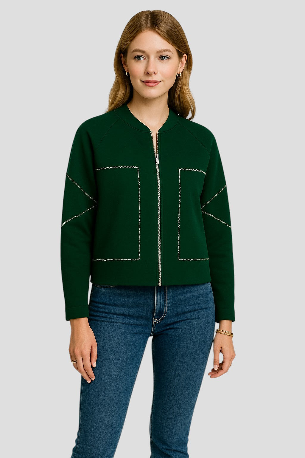 Clara | Giacca da Donna con Cerniera – Leggera e di Stile - - giacca autunnale donna giacca casual donna giacca donna con cerniera giacca elegante donna giacca leggera donna giacca pratica con zip - Concept Palermo