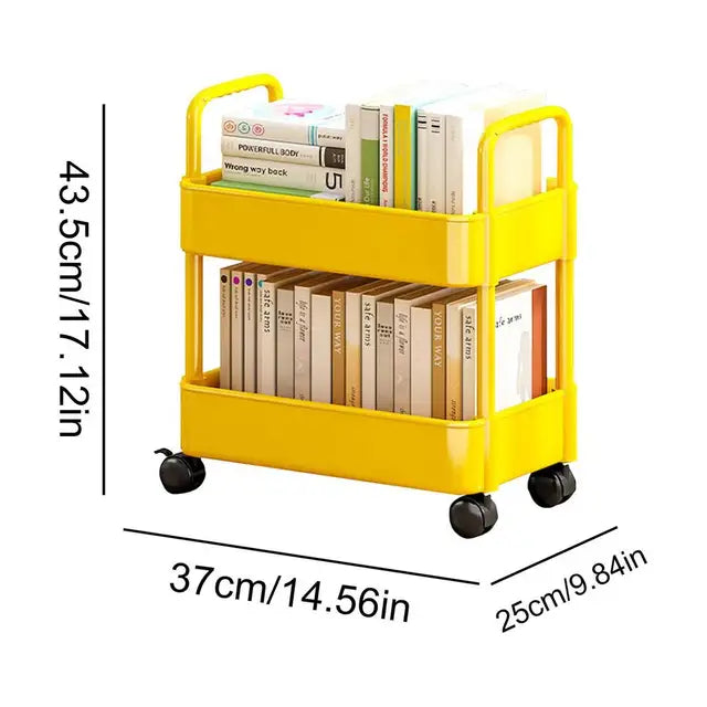 Scaffale mobile con ruote | Conservazione e organizzazione dei libri - Dalton - - Book Carts Book Storage Bookshelf Cart Organizer Small Cart - Concept Palermo
