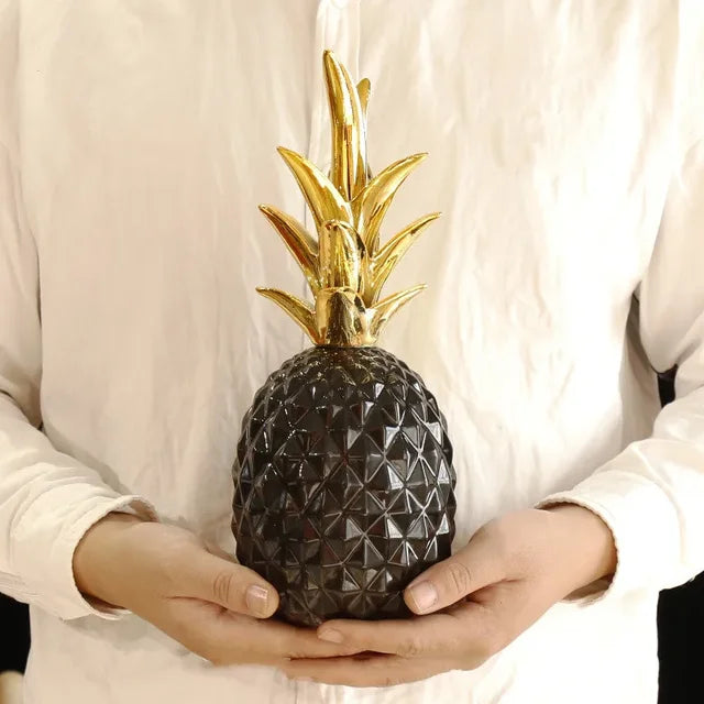 LumiPine - Ananas dorato Decorazione per la casa - Nero - Decor Decoration home home decor - Concept Palermo