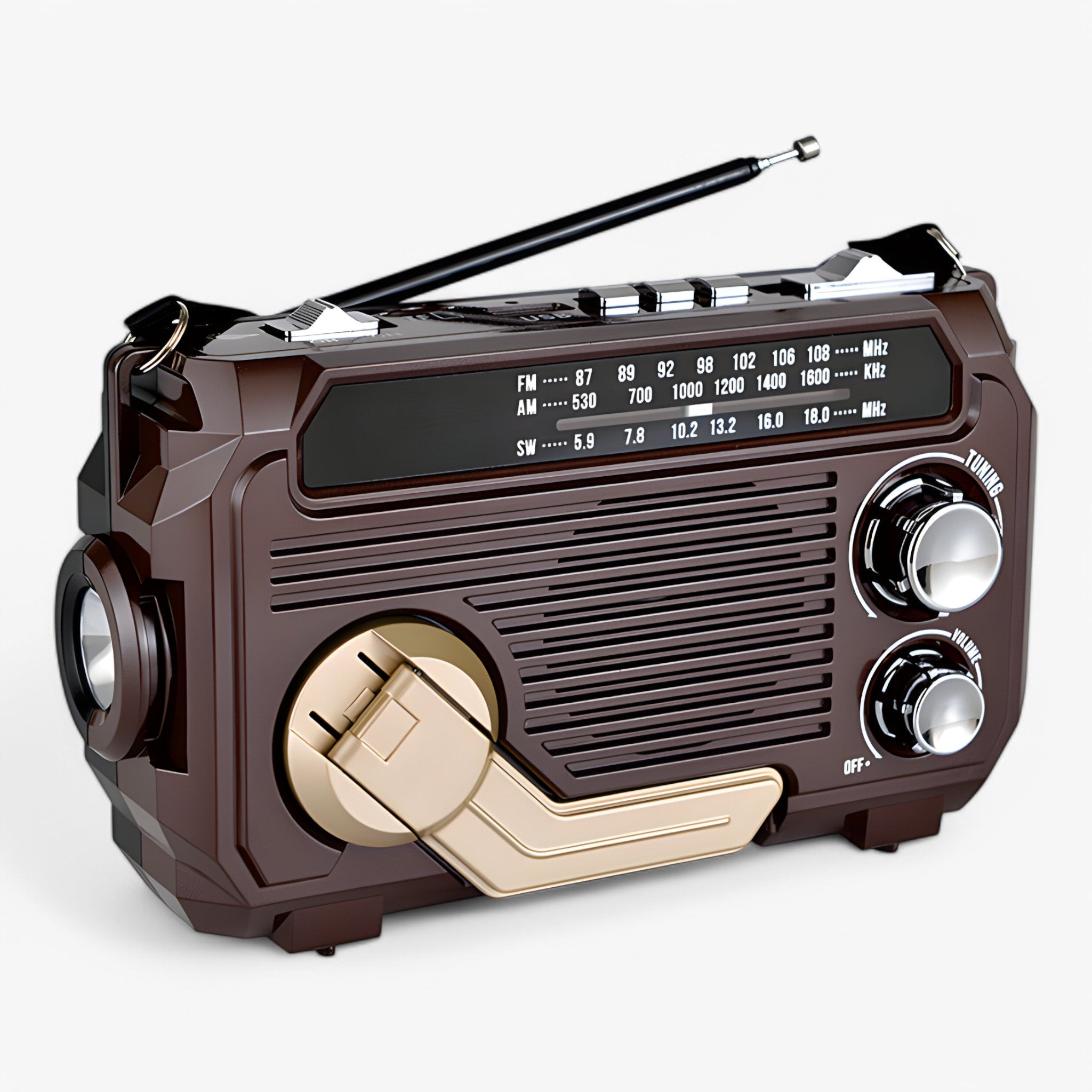 Eldar | Radio solare multifunzionale - Marrone scuro - - Concept Palermo