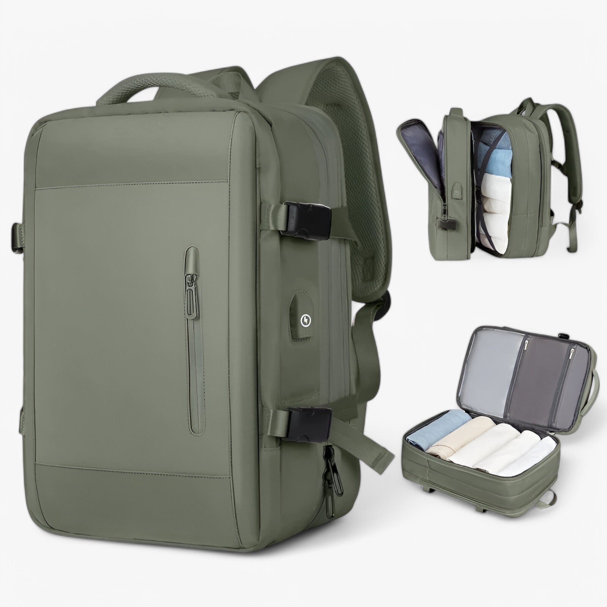 Ellis | Borsa da viaggio grande - Resistente e spaziosa - Verde militare - - Concept Palermo