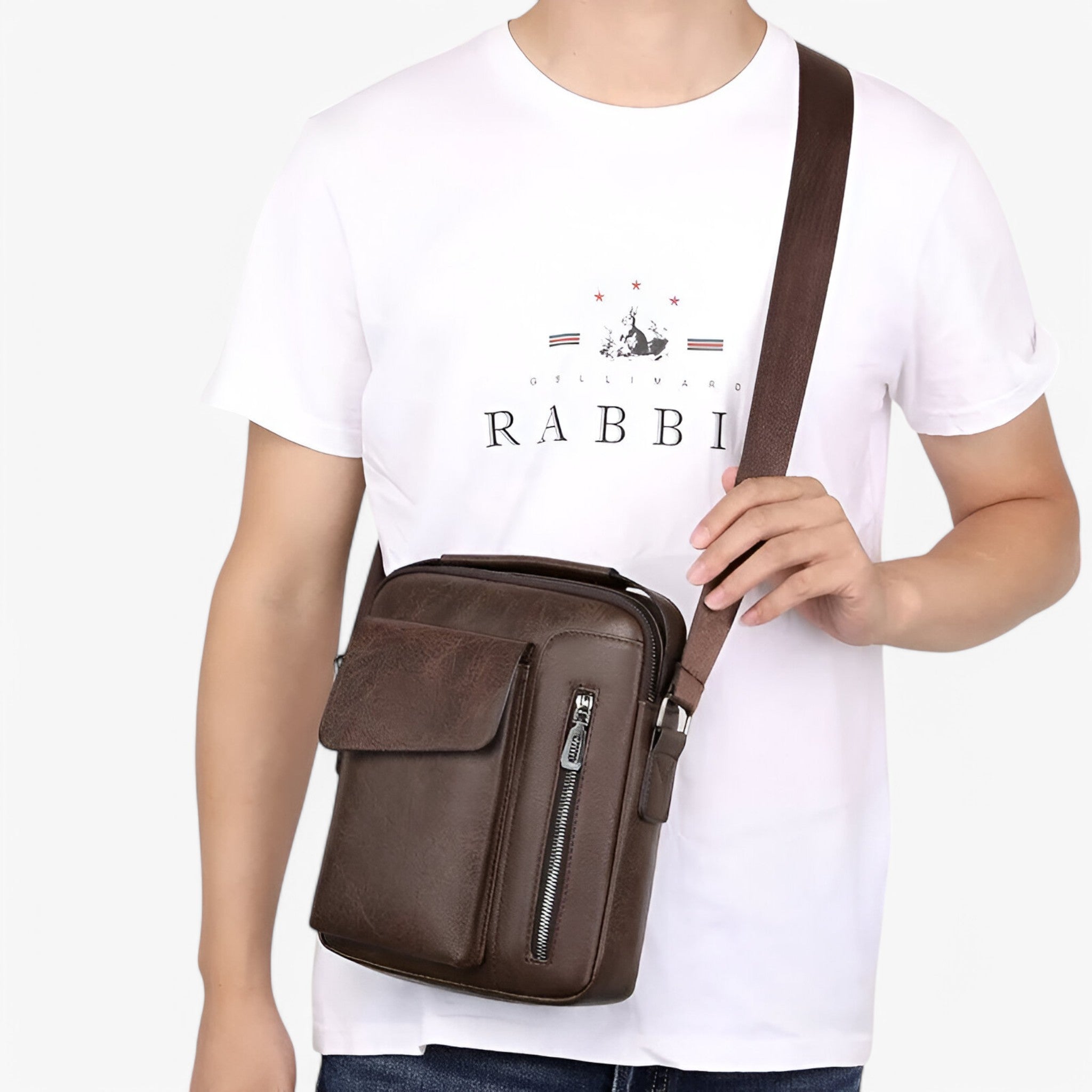 Prestige™ – Borsa a Spalla in Pelle Luxe per Stile e Funzionalità - Marrone scuro - business casual Elegant new - Concept Palermo