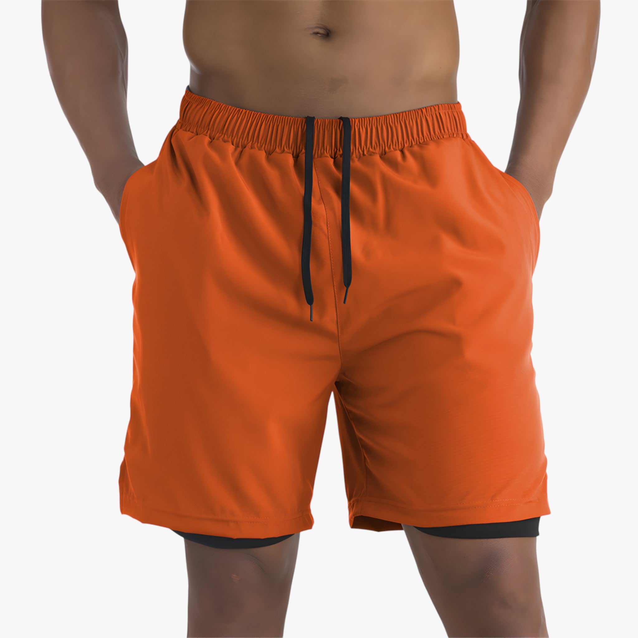 Pantaloncini Axel | Taglio Sportivo – Leggeri, Regolabili e Perfetti per la Vita Urbana - Arancione - Axel Shorts Pantaloncini Estivi Pantaloncini Sportivi Pantaloncini Uomo Streetwear Vita Regolabile - Concept Palermo