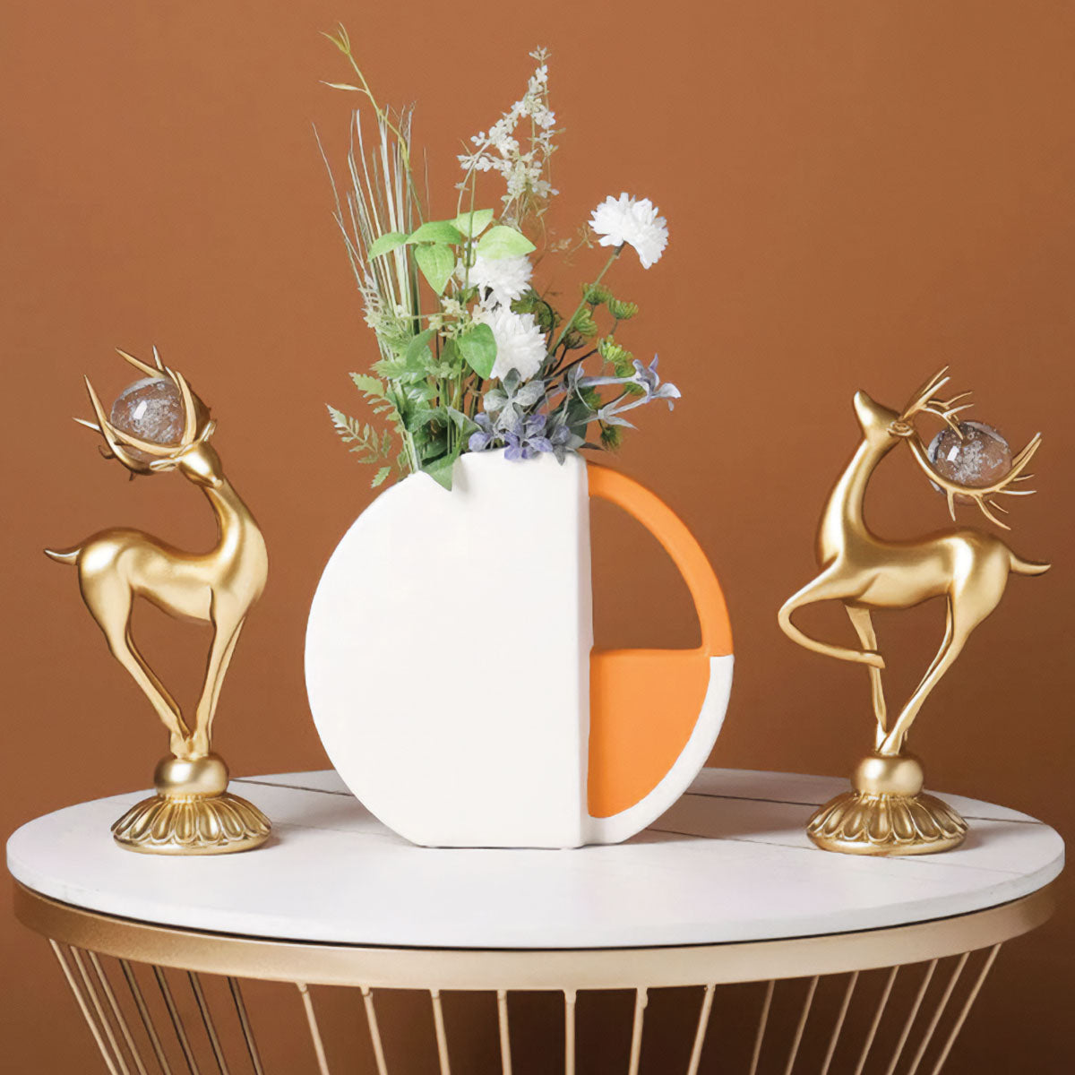 Vaso in Ceramica Odal | Un Tocco Elegante per Qualsiasi Arredamento - Arancione - Ceramics Decor Vases - Concept Palermo