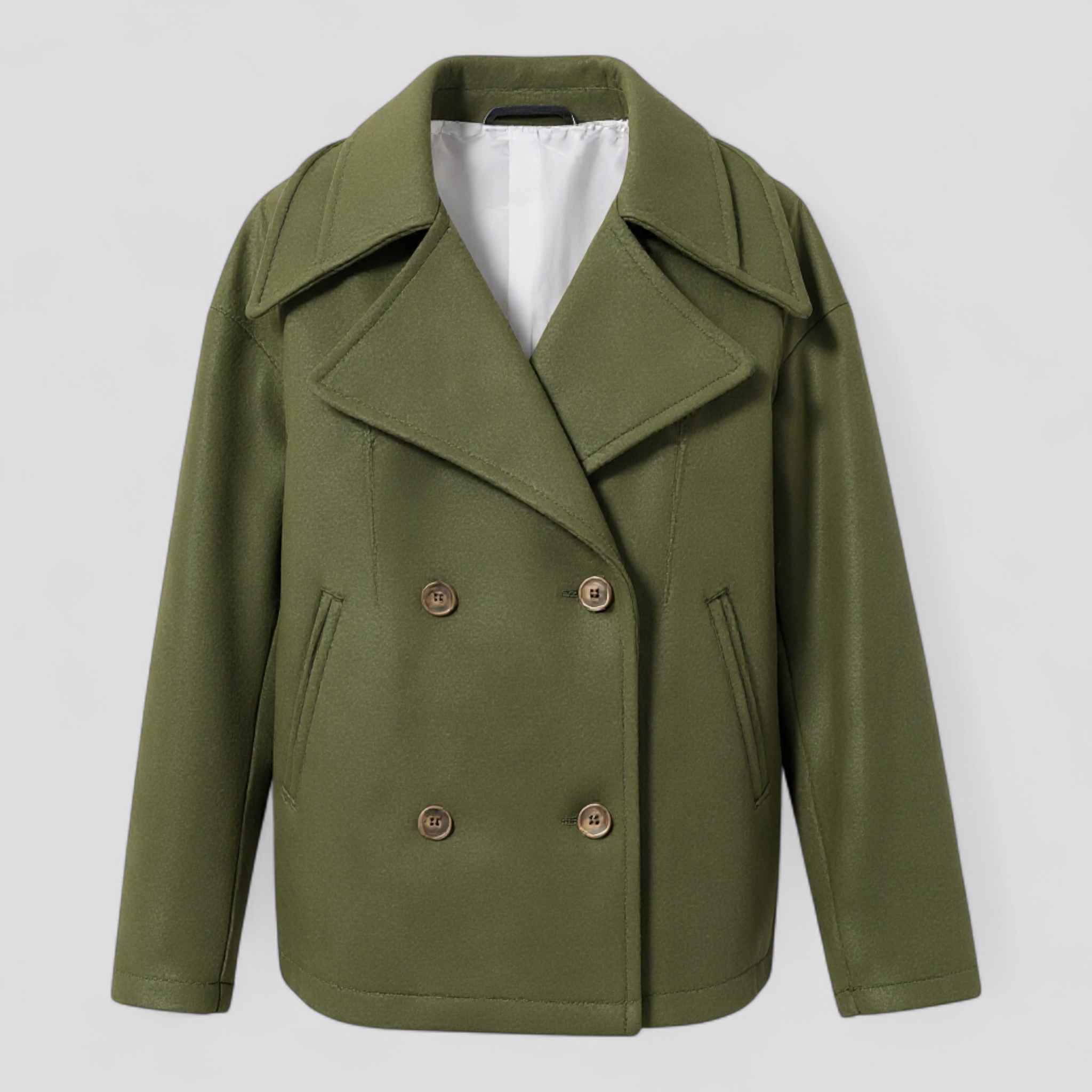 Estelle | Giacca di lana corta – Elegante calore - Verde - shop now trendy fashion - Concept Palermo