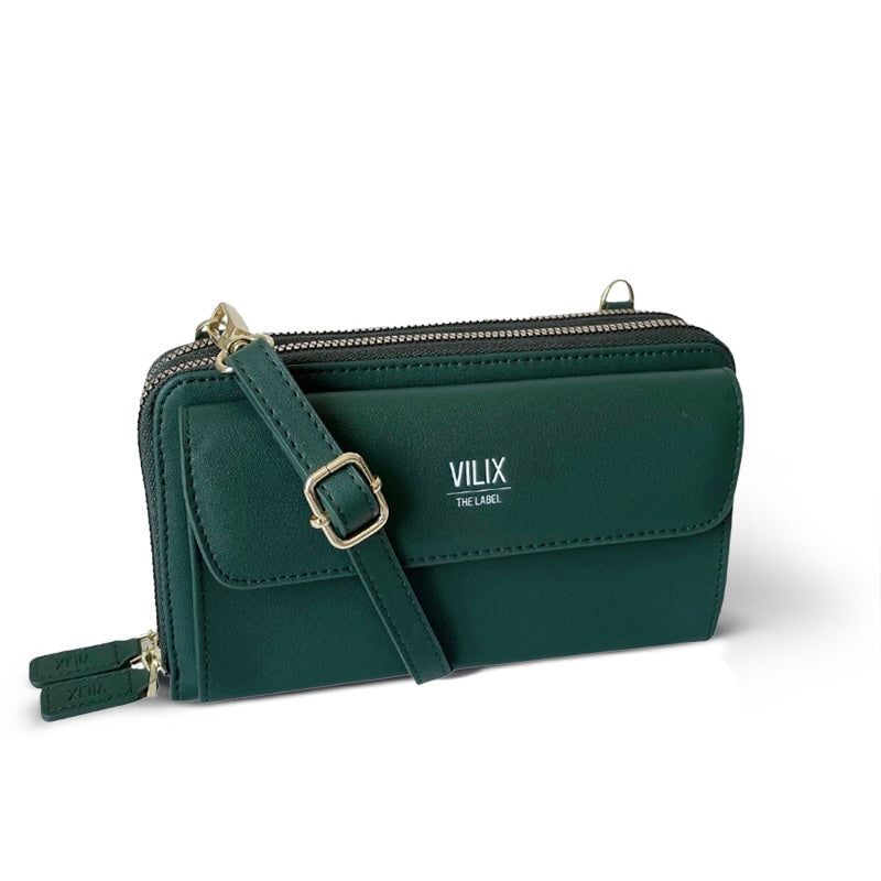 EviBella | Custodia compatta per telefono - Verde scuro - Bags pouch Shoulder Bags wallets women bags - Concept Palermo