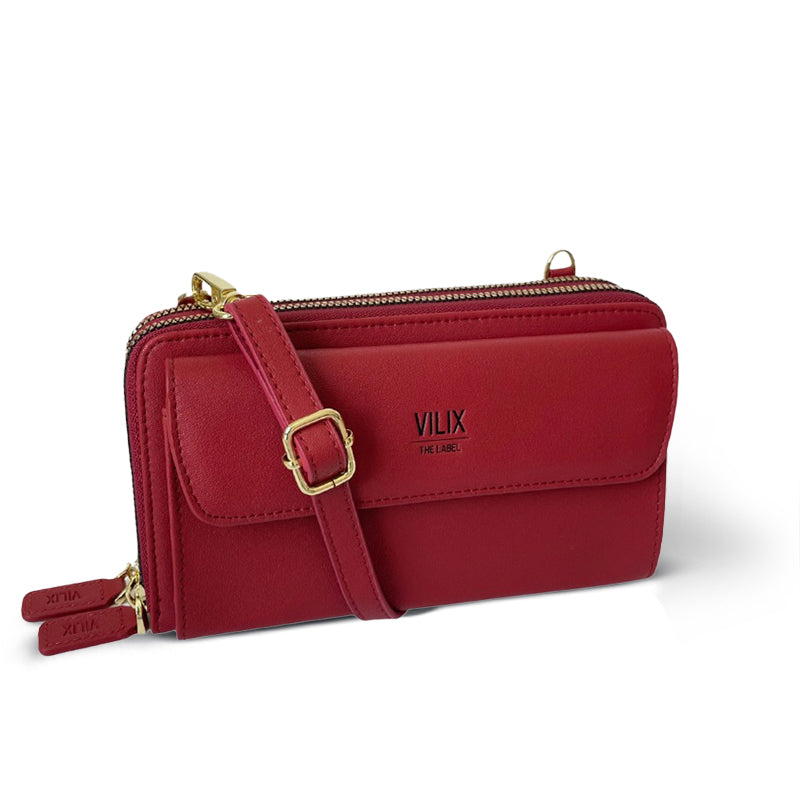 EviBella | Custodia compatta per telefono - Bordeaux Rosso - Bags pouch Shoulder Bags wallets women bags - Concept Palermo
