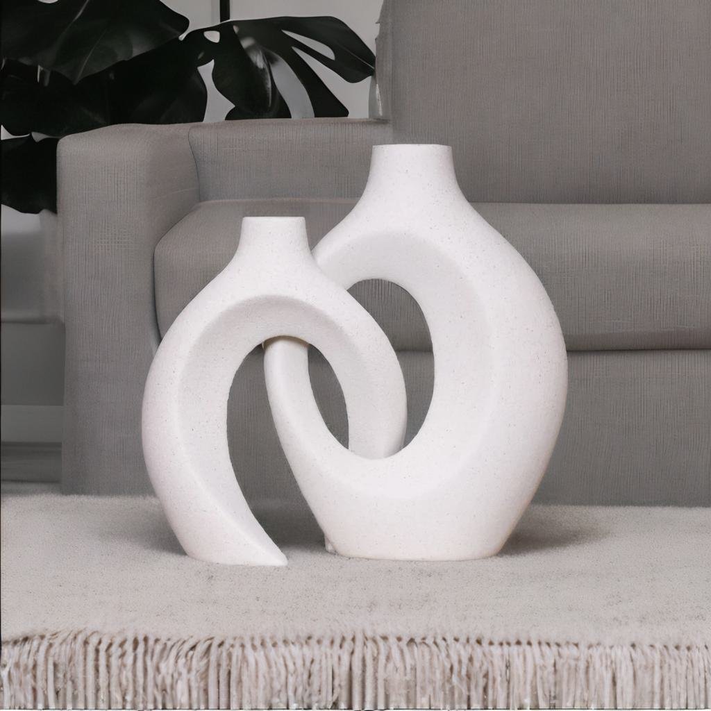 Gleora - Vaso per fiori intrecciati - - keramiek vaas vaas set vazen verweven vaas - Concept Palermo