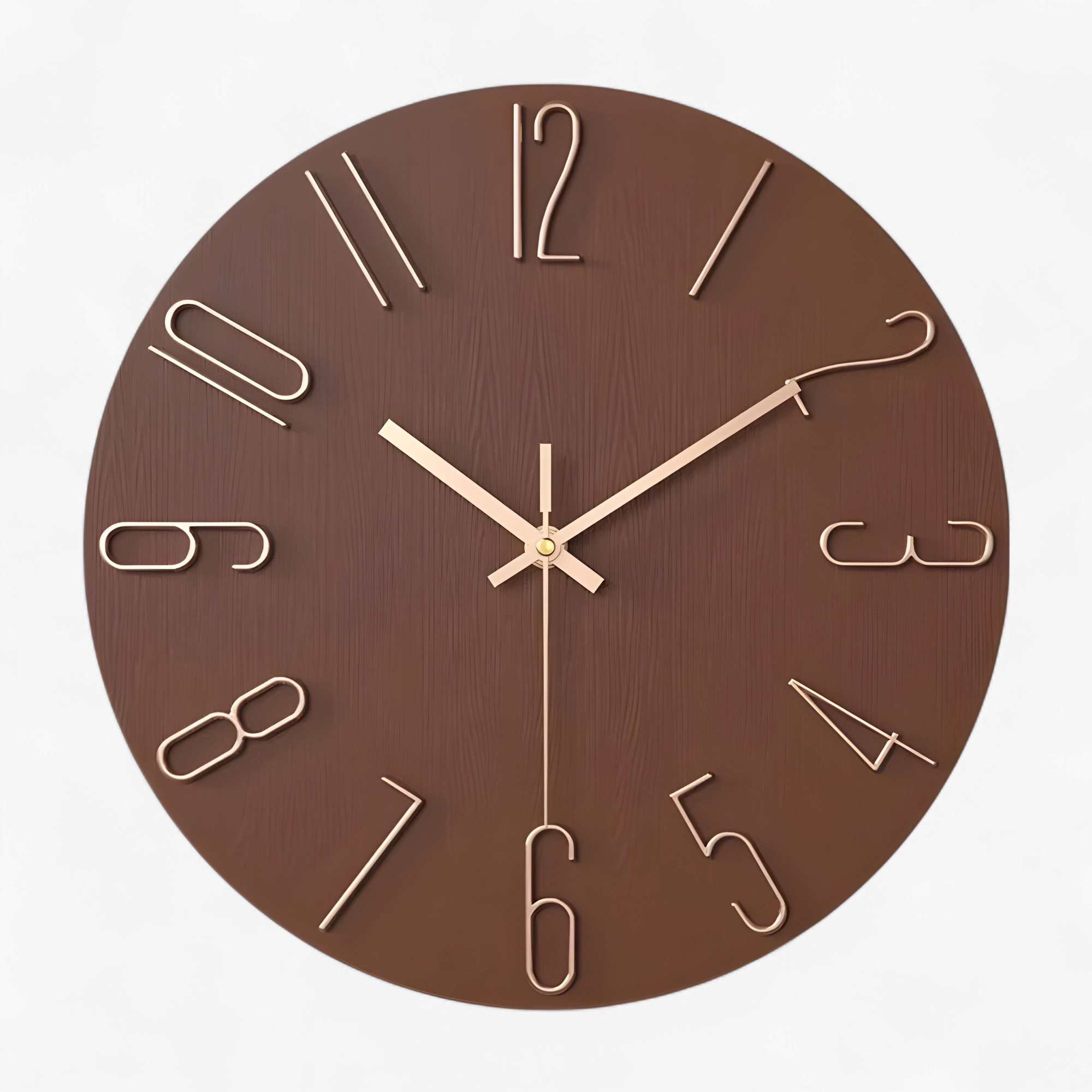 Otello| Orologio da Parete Moderno Design per Soggiorno - Marrone - accessori per soggiorno arredamento soggiorno decorazione casa design minimalista movimento al quarzo orologio da muro moderno orologio da parete moderno orologio elegante orologio in plastica orologio silenzioso - Concept Palermo