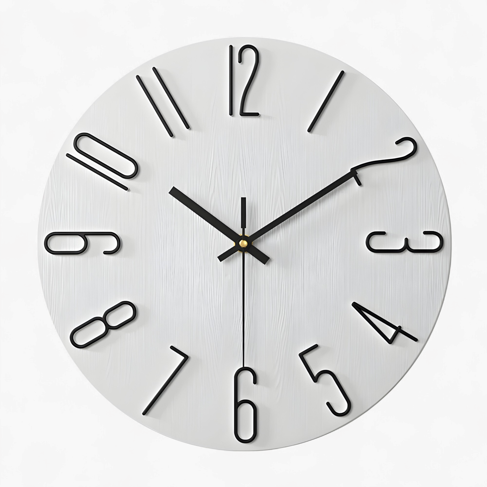 Otello| Orologio da Parete Moderno Design per Soggiorno - Bianco - accessori per soggiorno arredamento soggiorno decorazione casa design minimalista movimento al quarzo orologio da muro moderno orologio da parete moderno orologio elegante orologio in plastica orologio silenzioso - Concept Palermo