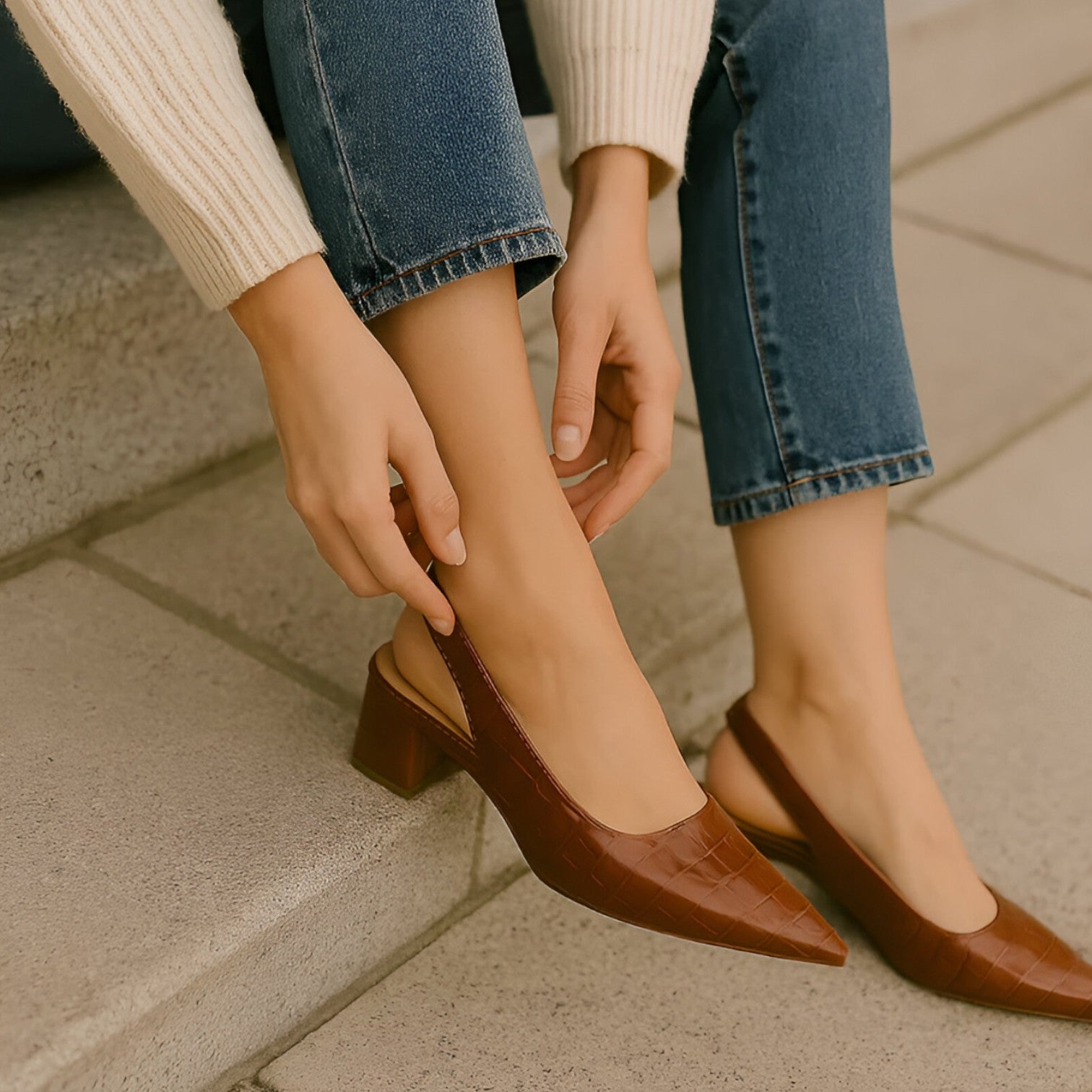 Amara | Scarpe con Tacco - Design Croco, Piacere di Camminare - - ALLE bestsellers17-6 Crystalli Damen Damenformelle Schuhe Damenkollektion Damenschuhe new bestseller orthorelief zomer2024 - Concept Palermo