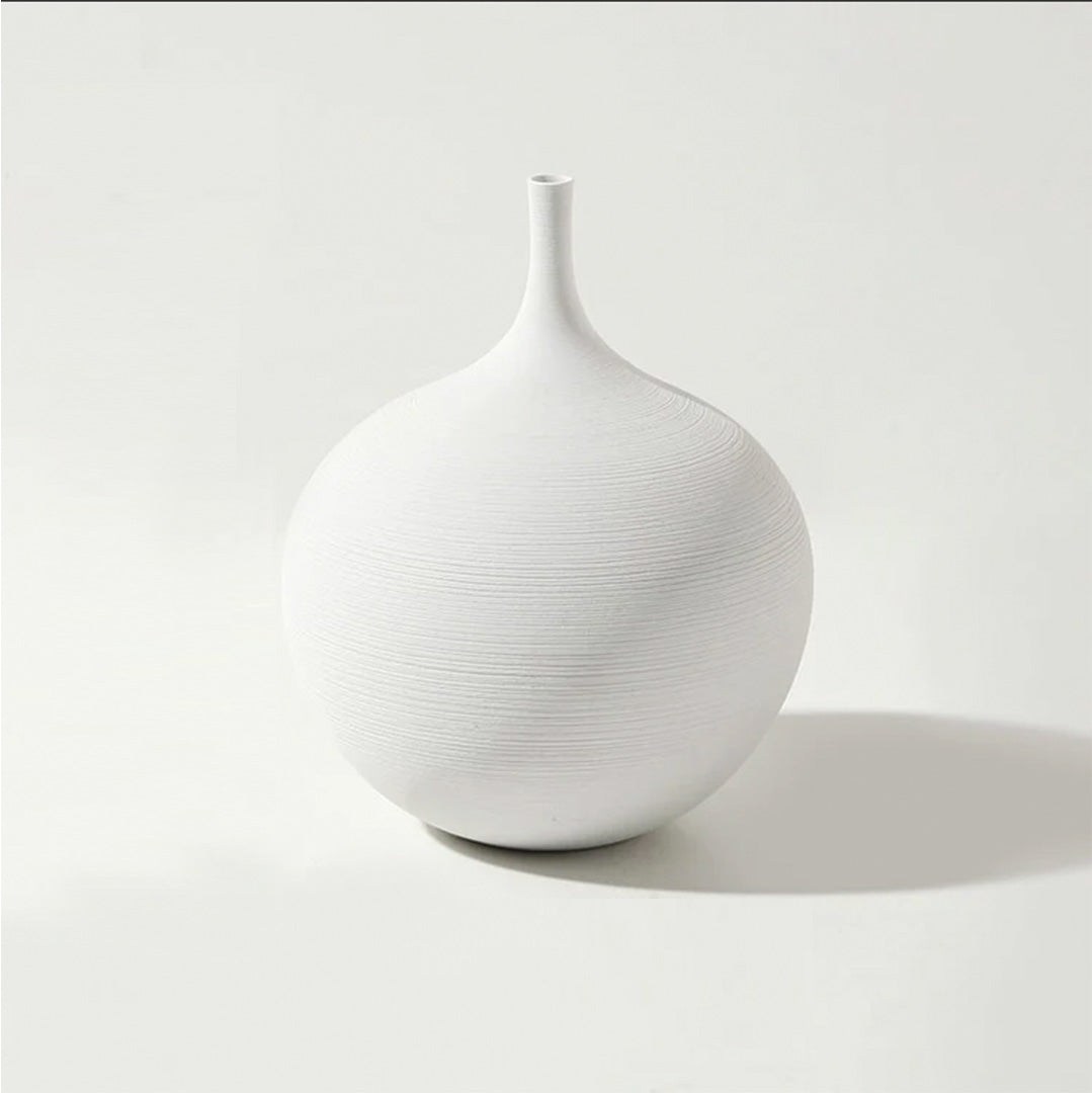 Vaso in ceramica Osram | Qualità premium per interni moderni - Bianco rotondo - Ceramics Decor Vases - Concept Palermo