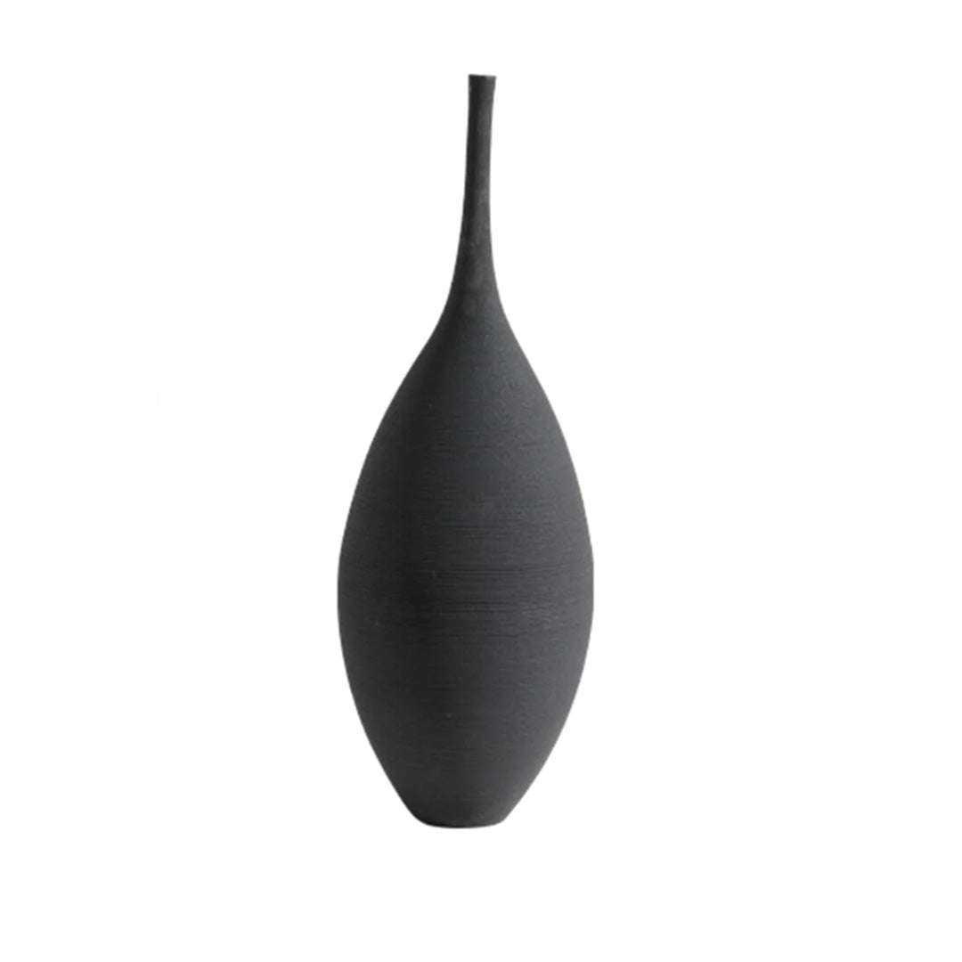 Vaso in ceramica Osram | Qualità premium per interni moderni - Grande Nero - Ceramics Decor Vases - Concept Palermo