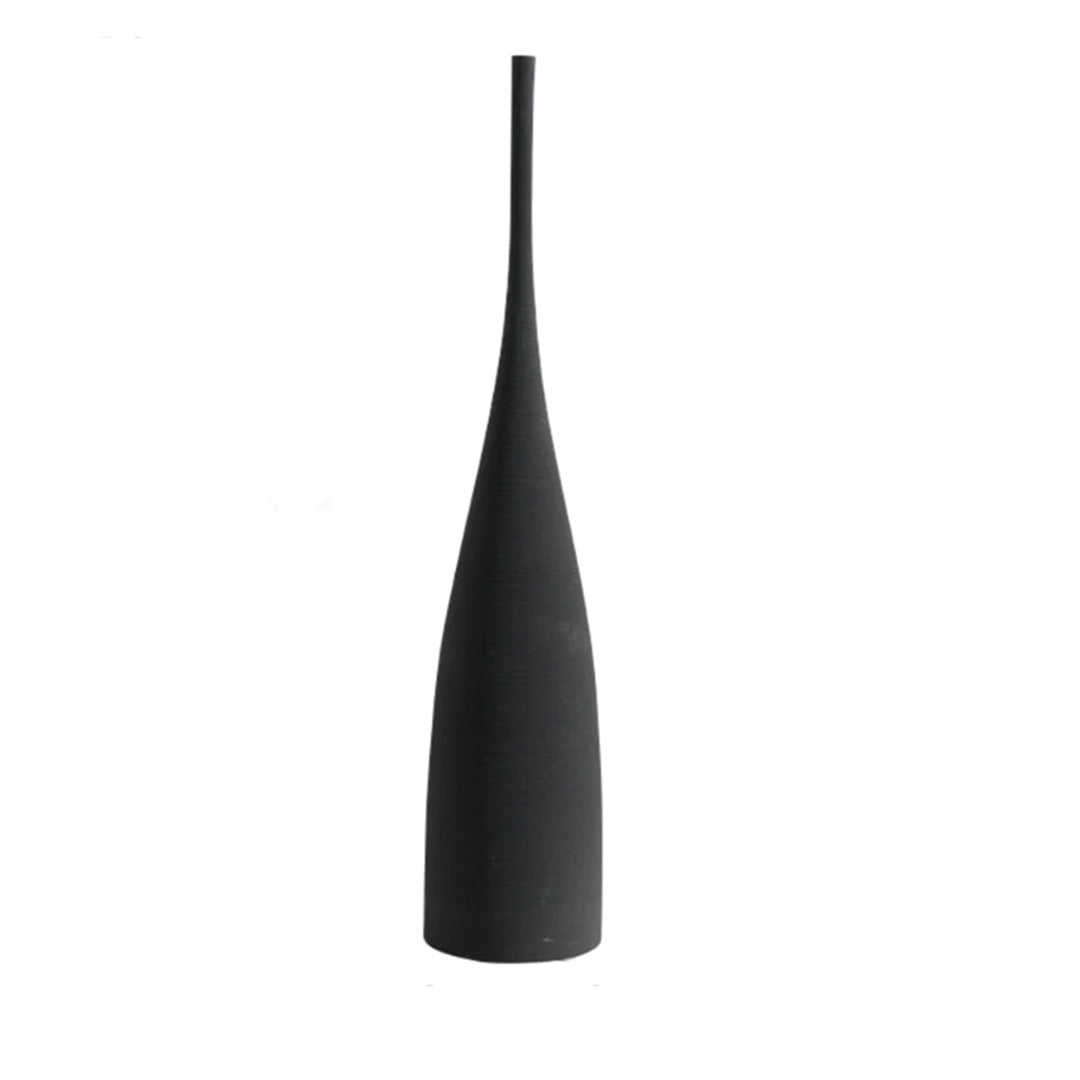 Vaso in ceramica Osram | Qualità premium per interni moderni - Nero medio - Ceramics Decor Vases - Concept Palermo