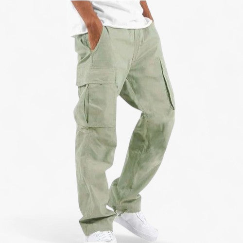 Daan | Pantaloni Cargo Uomo Eleganti e Pratici - Verde chiaro - abbigliamento uomo look sofisticato moda maschile pantaloni casual pantaloni da carico uomo pantaloni eleganti pantaloni estivi pantaloni pratici pantaloni traspiranti - Concept Palermo