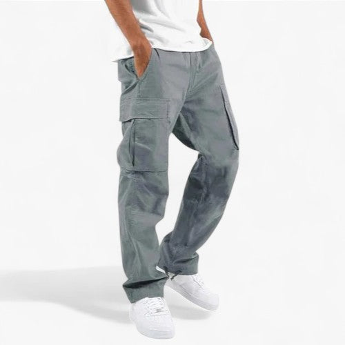Daan | Pantaloni Cargo Uomo Eleganti e Pratici - Grigio - abbigliamento uomo look sofisticato moda maschile pantaloni casual pantaloni da carico uomo pantaloni eleganti pantaloni estivi pantaloni pratici pantaloni traspiranti - Concept Palermo