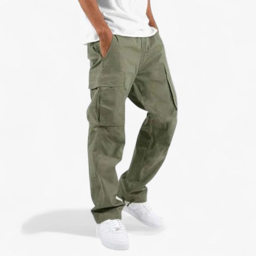 Daan | Pantaloni Cargo Uomo Eleganti e Pratici - Verde - abbigliamento uomo look sofisticato moda maschile pantaloni casual pantaloni da carico uomo pantaloni eleganti pantaloni estivi pantaloni pratici pantaloni traspiranti - Concept Palermo
