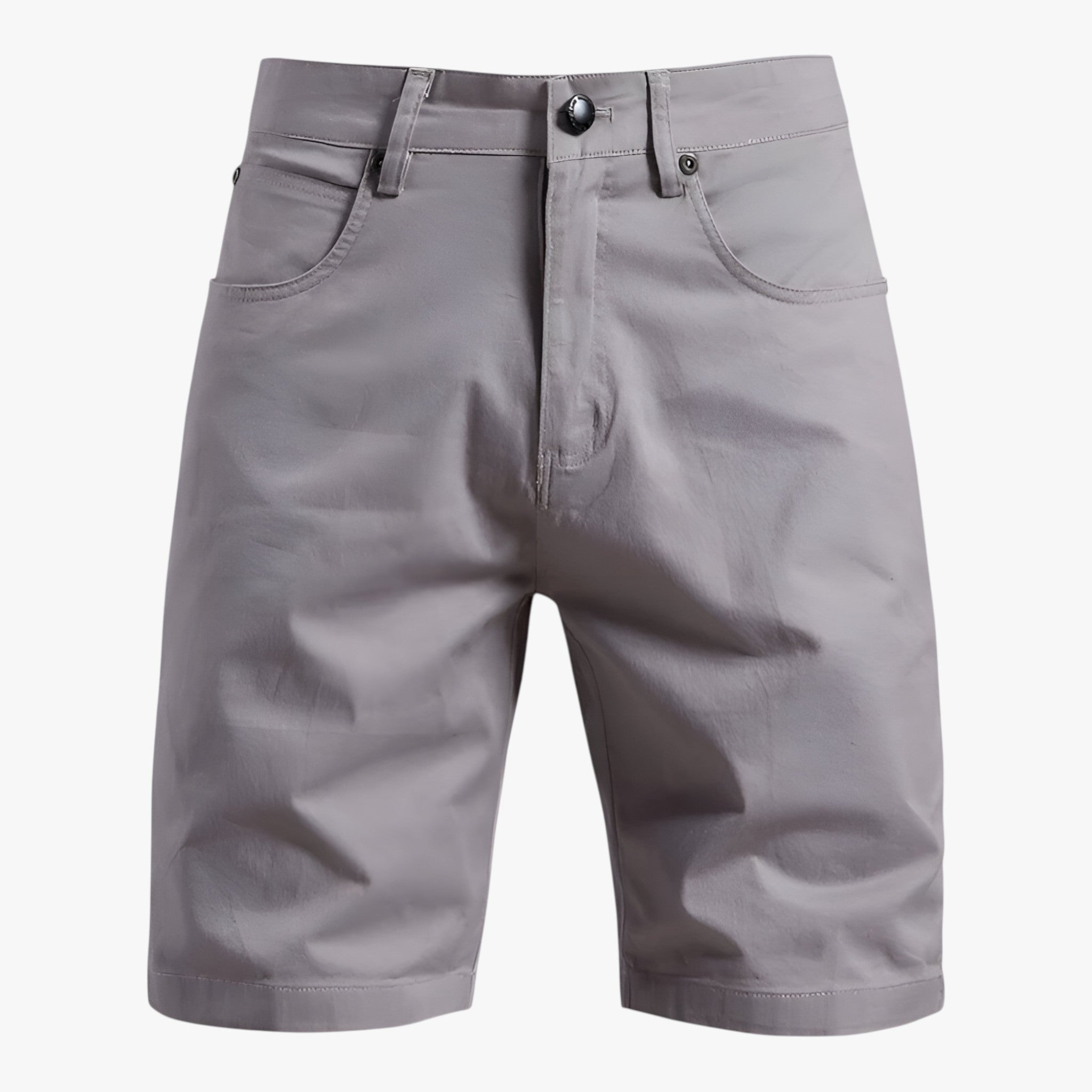 Aiden | Pantaloni Corti Estivi Confortevoli Uomo - Grigio Chiaro - abbigliamento estivo abbigliamento outdoor pantaloni comodi pantaloni con tasche pantaloni corti estivi pantaloni elasticizzati pantaloni in cotone pantaloni traspiranti pantaloni versatili stile casual - Concept Palermo