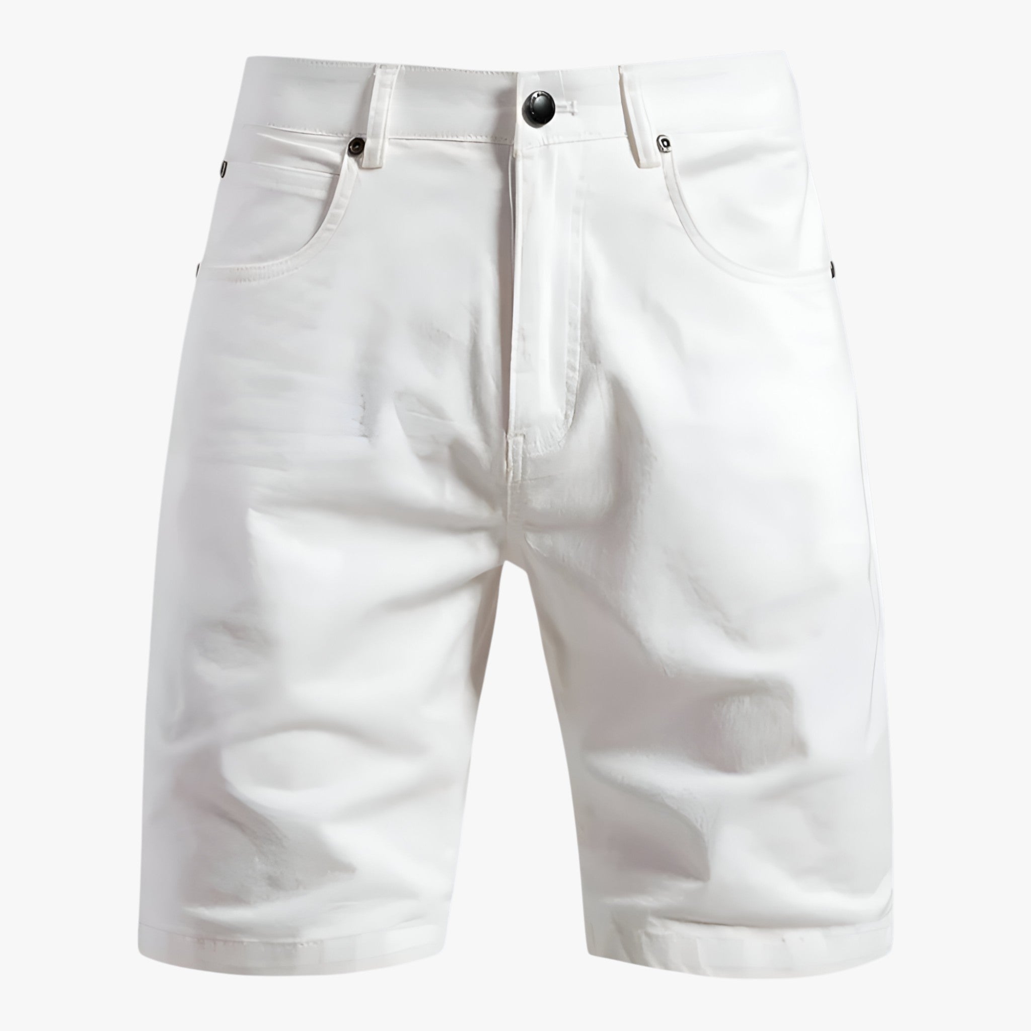 Logan | Pantaloni Corti Uomo Casual Estivi in Cotone - Bianco - abbigliamento estivo abbigliamento traspirante moda casual pantaloni con tasche pantaloni corti estivi pantaloni in cotone pantaloni leggeri pantaloni per attività all'aperto stile casual - Concept Palermo