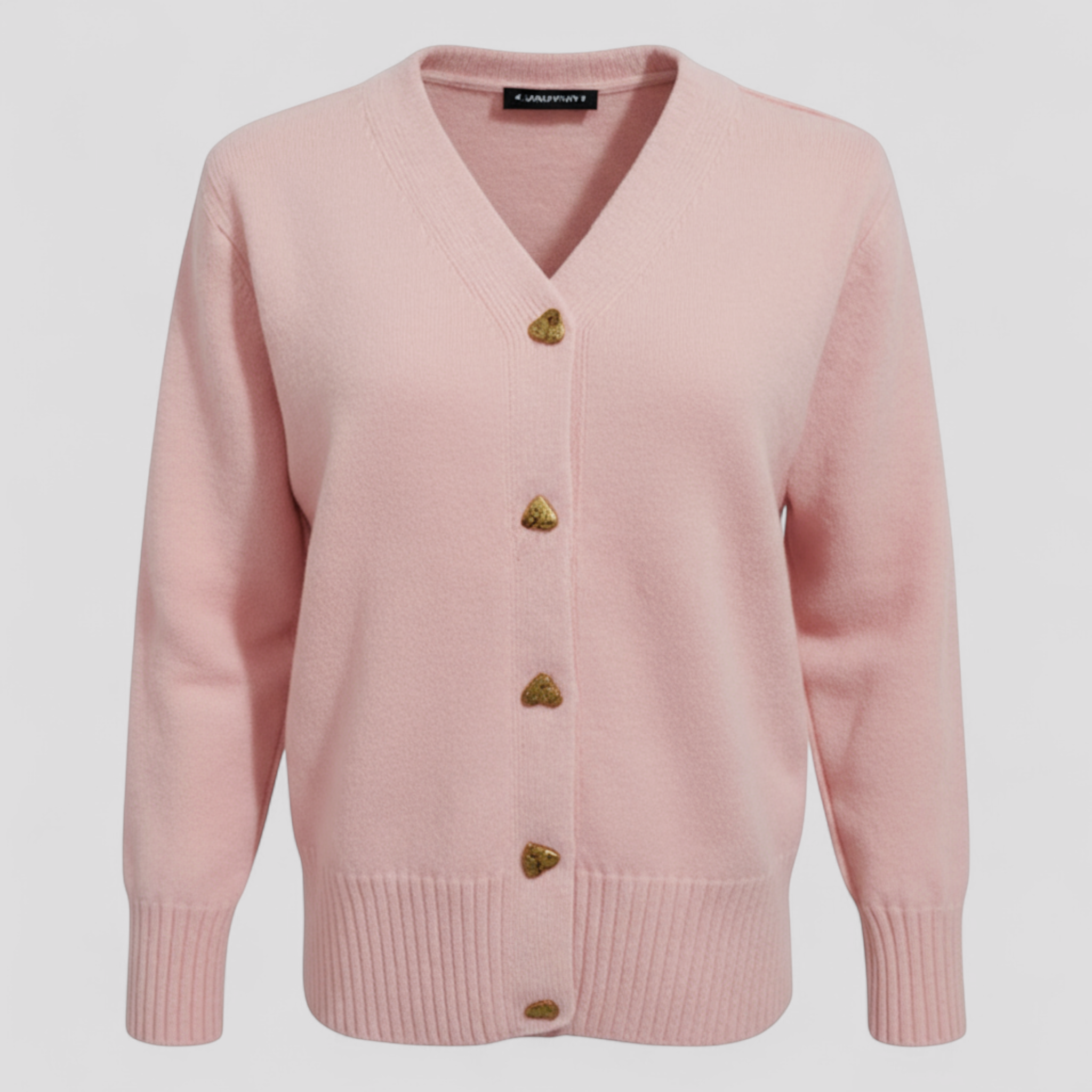 Doretta | Pullover Donna in Lana Pura con Bottoni - Rosa - abbigliamento donna bottoni casual comfort H-line inverno lana maniche lunghe pullover stile - Concept Palermo