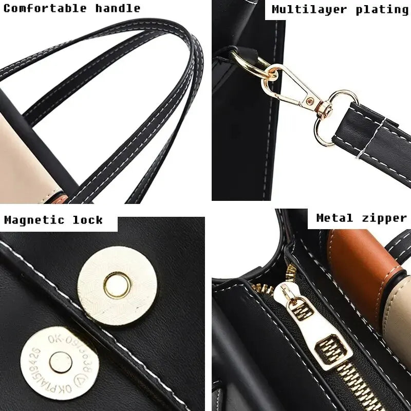 Borsa patchwork da donna con tracolla regolabile - - new_for_google - Concept Palermo
