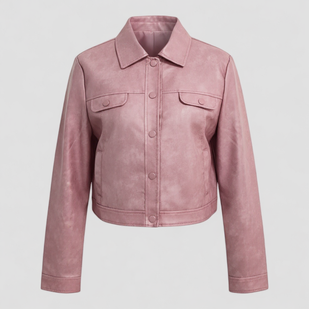 Elma | Giacca in pelle sottile da donna - Rosa - Jackets & Coats Women jackets - Concept Palermo