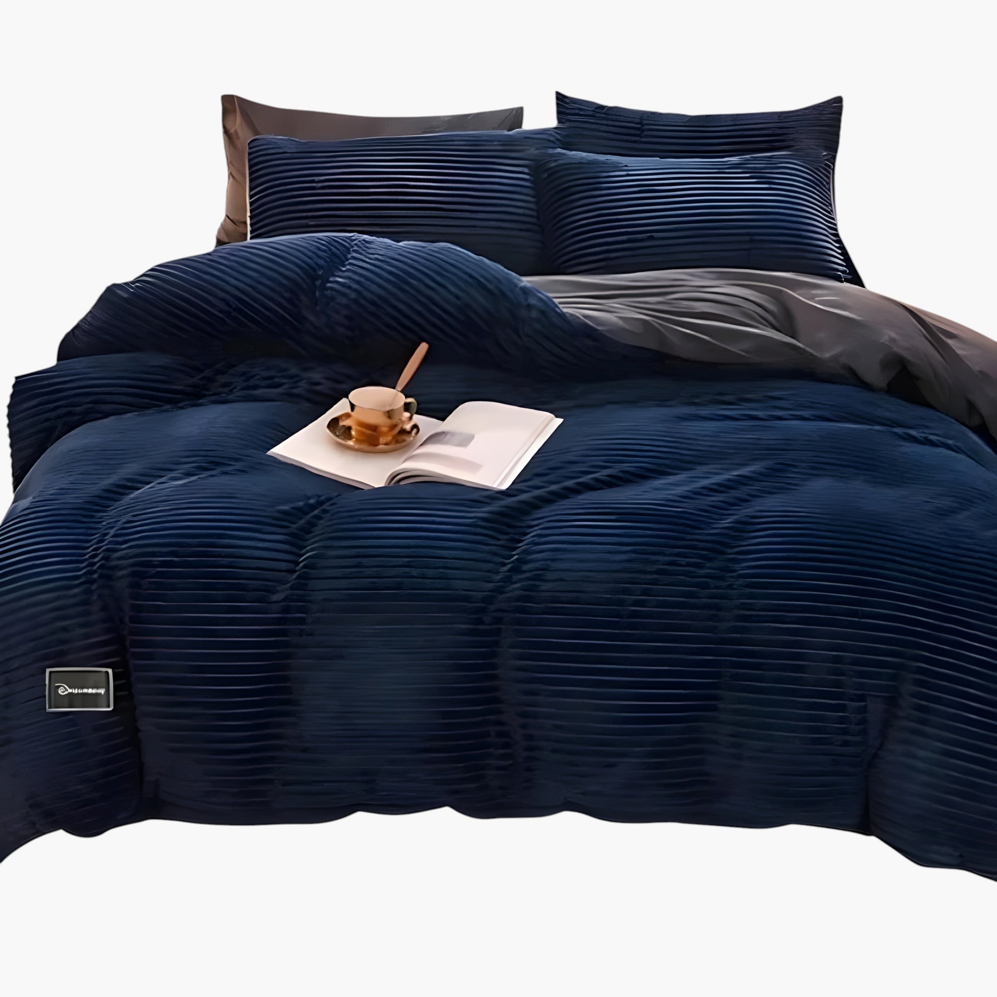 Guiseppe | Piumone Matrimoniale Invernale Extra Caldo - Blu scuro - piumone comfort piumone di alta qualità piumone elegante piumone extra caldo piumone in velluto piumone invernale piumone king size piumone lavabile in lavatrice piumone matrimoniale piumone per camera da letto - Concept Palermo