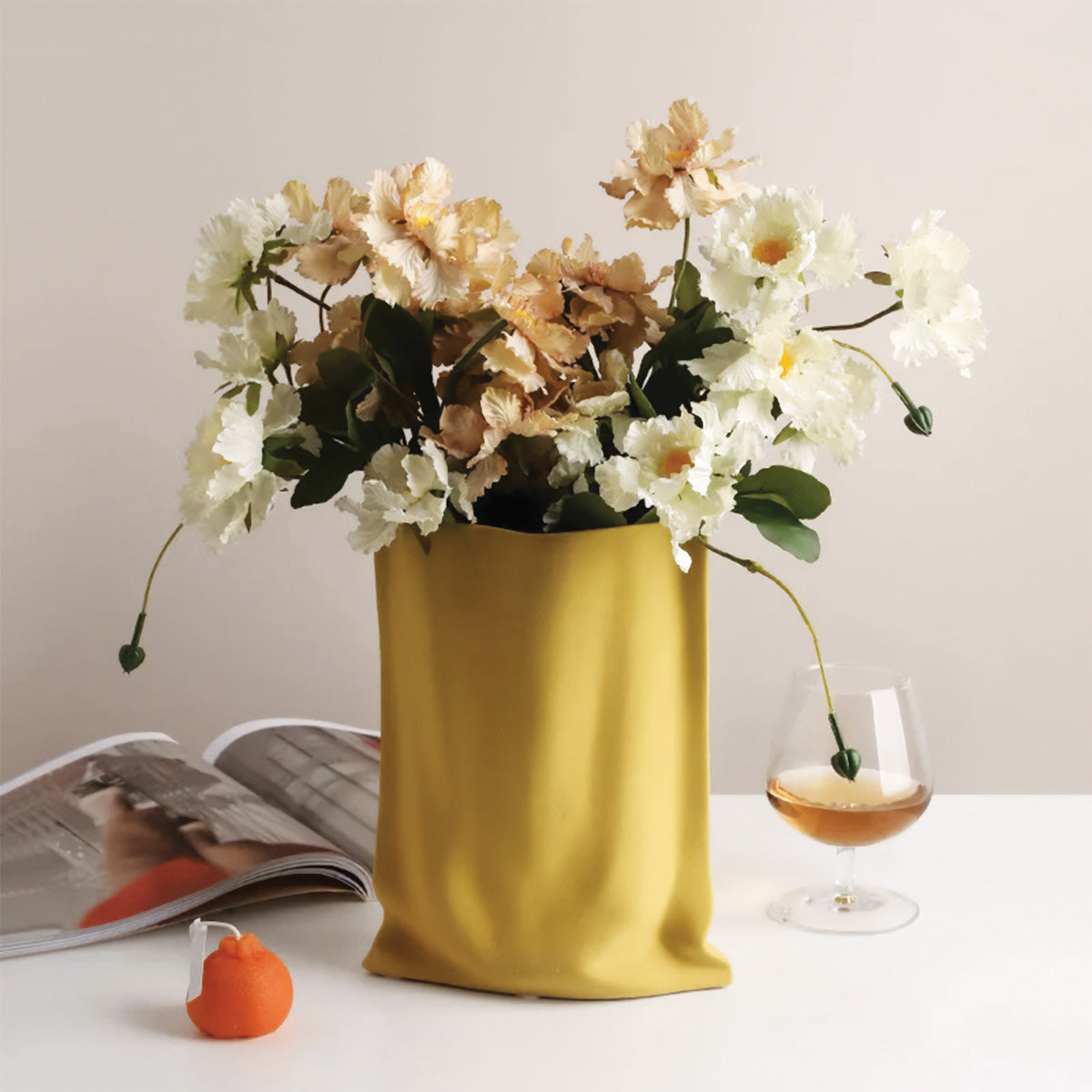 Bouquet di fiori orlato | Decorazione contemporanea, perfetta per ogni ambiente - - Bathroom Ceramics Decor Kitchen Vases - Concept Palermo