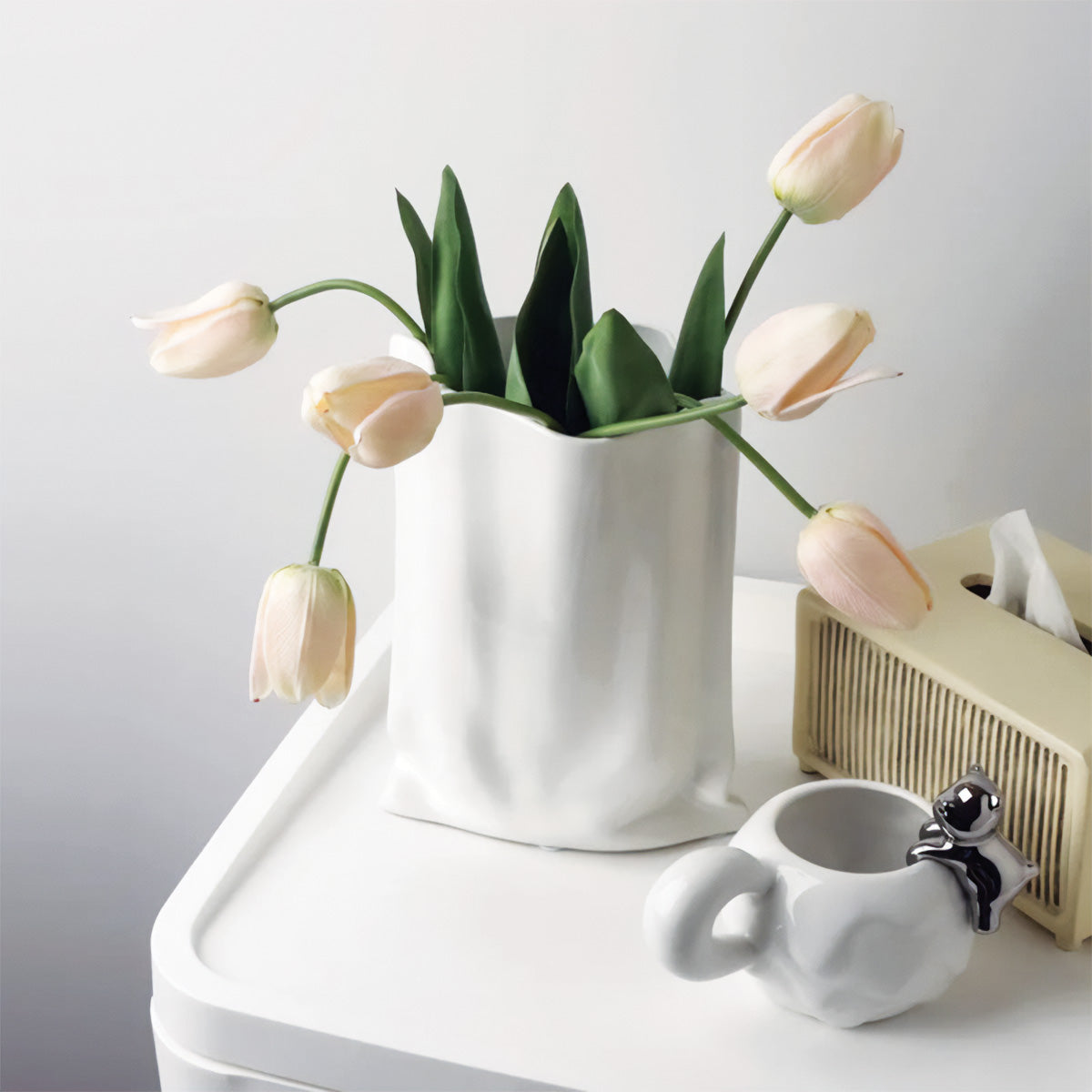 Bouquet di fiori orlato | Decorazione contemporanea, perfetta per ogni ambiente - - Bathroom Ceramics Decor Kitchen Vases - Concept Palermo