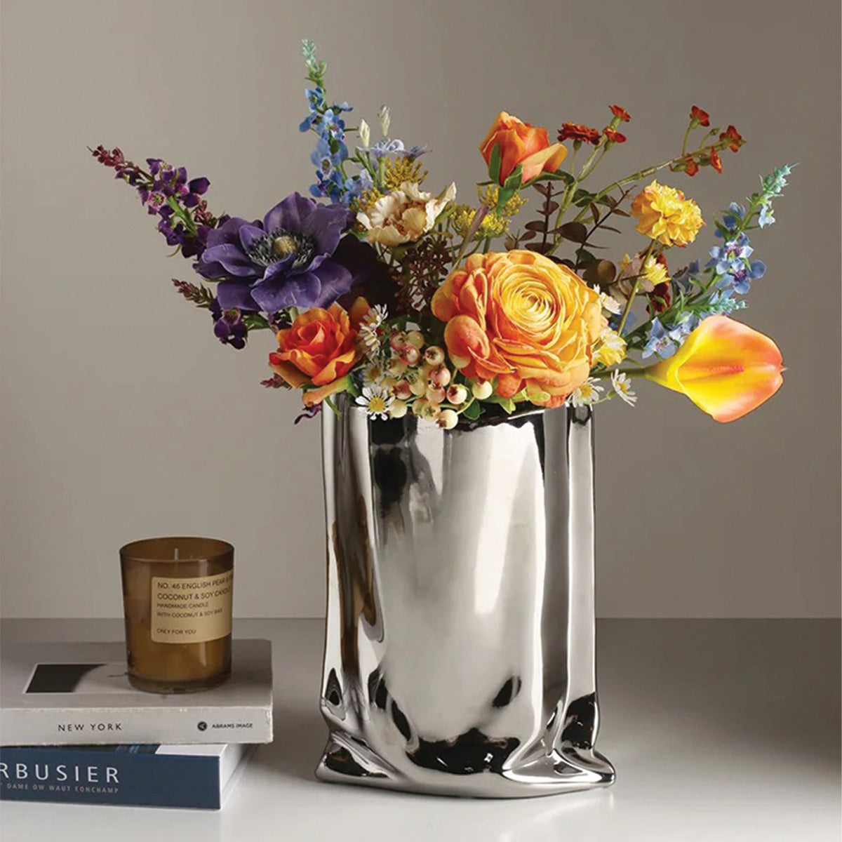 Bouquet di fiori orlato | Decorazione contemporanea, perfetta per ogni ambiente - - Bathroom Ceramics Decor Kitchen Vases - Concept Palermo