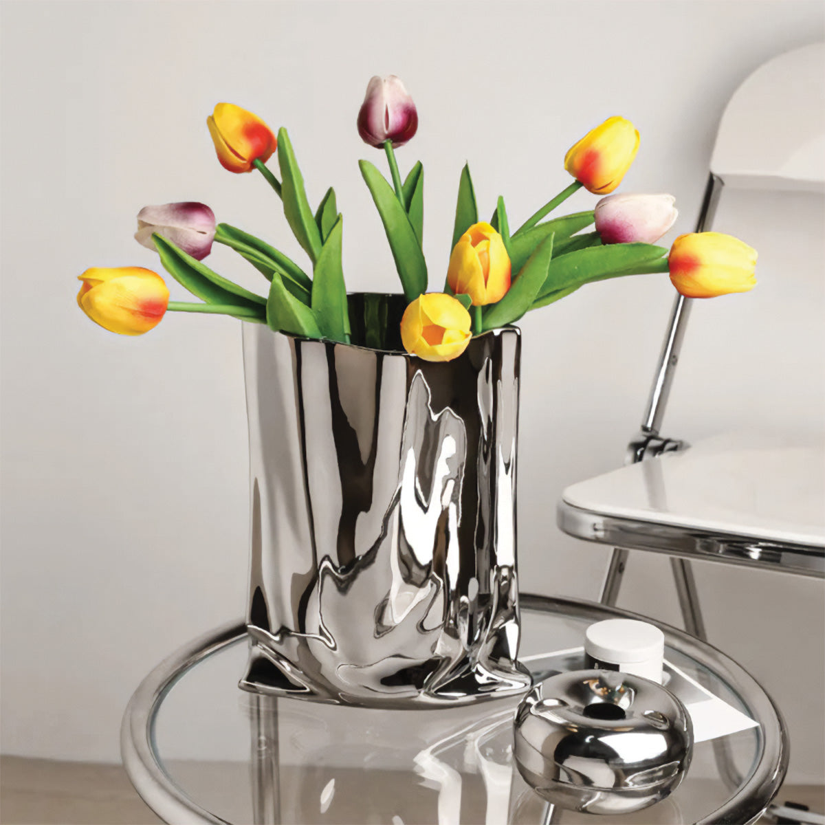 Bouquet di fiori orlato | Decorazione contemporanea, perfetta per ogni ambiente - - Bathroom Ceramics Decor Kitchen Vases - Concept Palermo
