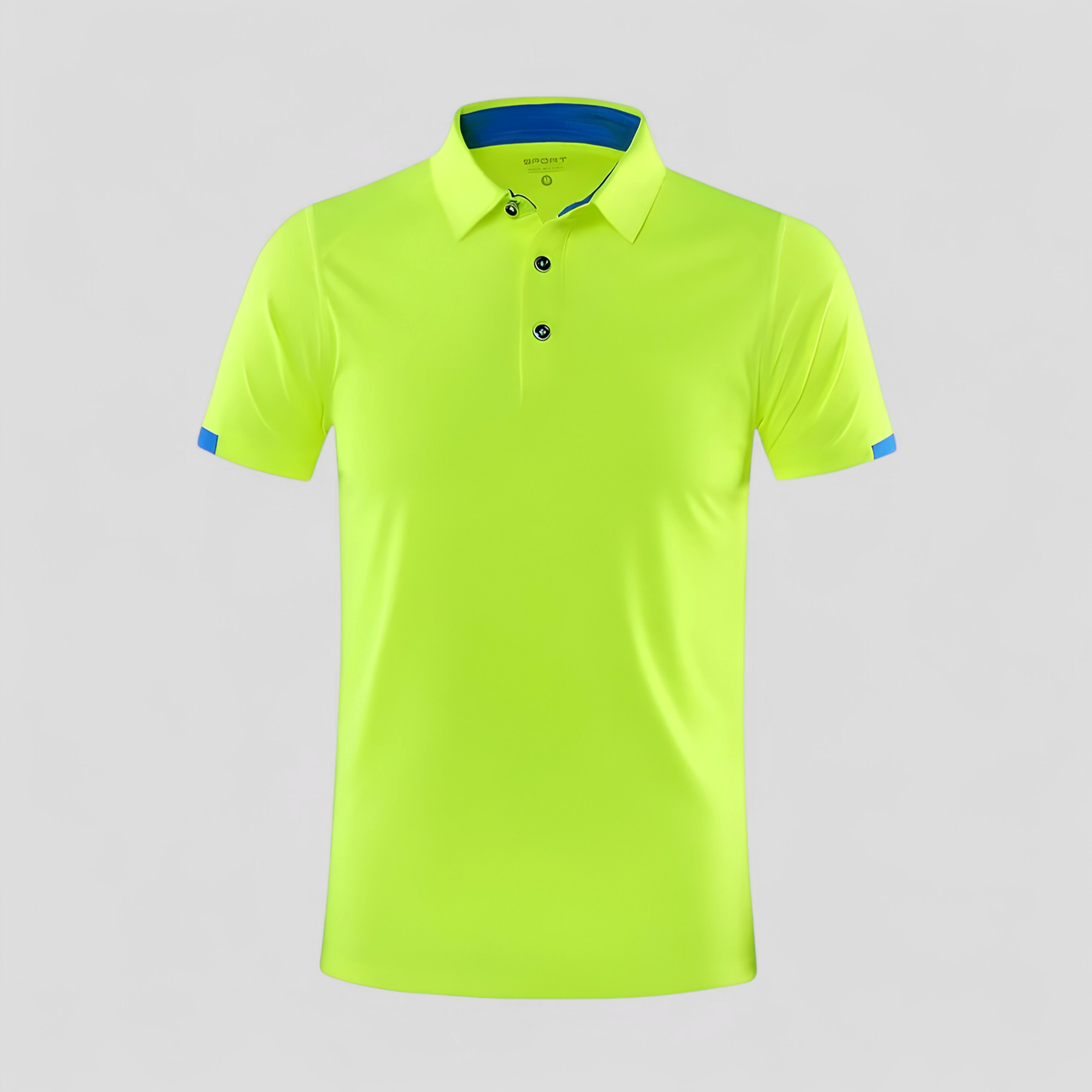 Gino | Polo Uomo Manica Corte Traspirante Sportiva - Verde fluorescente - abbigliamento sportivo maglietta sportiva polo 8 colori polo asciugatura rapida polo golf polo maniche corte polo taglie forti polo traspirante polo uomo tshirt elegante - Concept Palermo