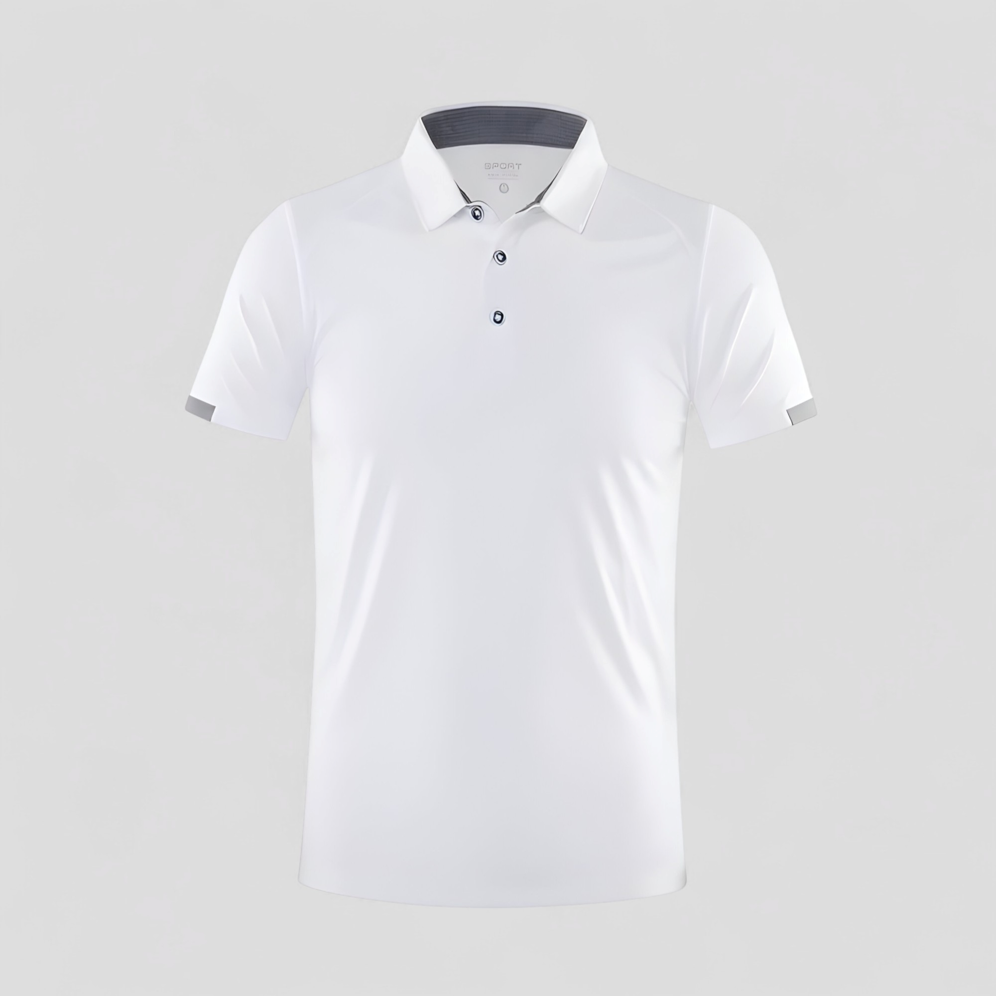 Gino | Polo Uomo Manica Corte Traspirante Sportiva - Bianco - abbigliamento sportivo maglietta sportiva polo 8 colori polo asciugatura rapida polo golf polo maniche corte polo taglie forti polo traspirante polo uomo tshirt elegante - Concept Palermo