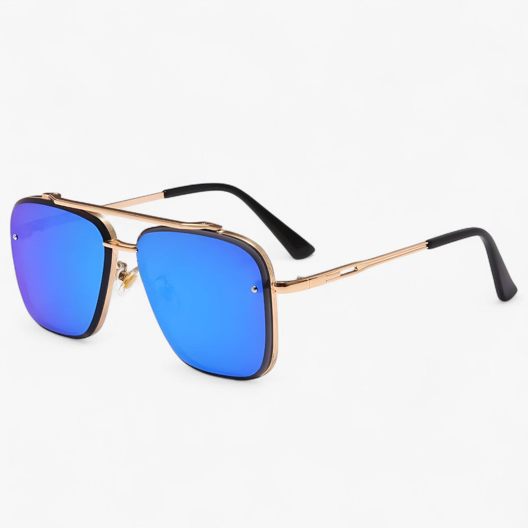 Enzo | Occhiali da sole vintage con design in metallo - Oro rosa blu Come immagine - Fashion Sunglasses men sunglasses polarized mens sunglasses Polarized man sunglasses Sunglasses sunglasses polarized men - Concept Palermo