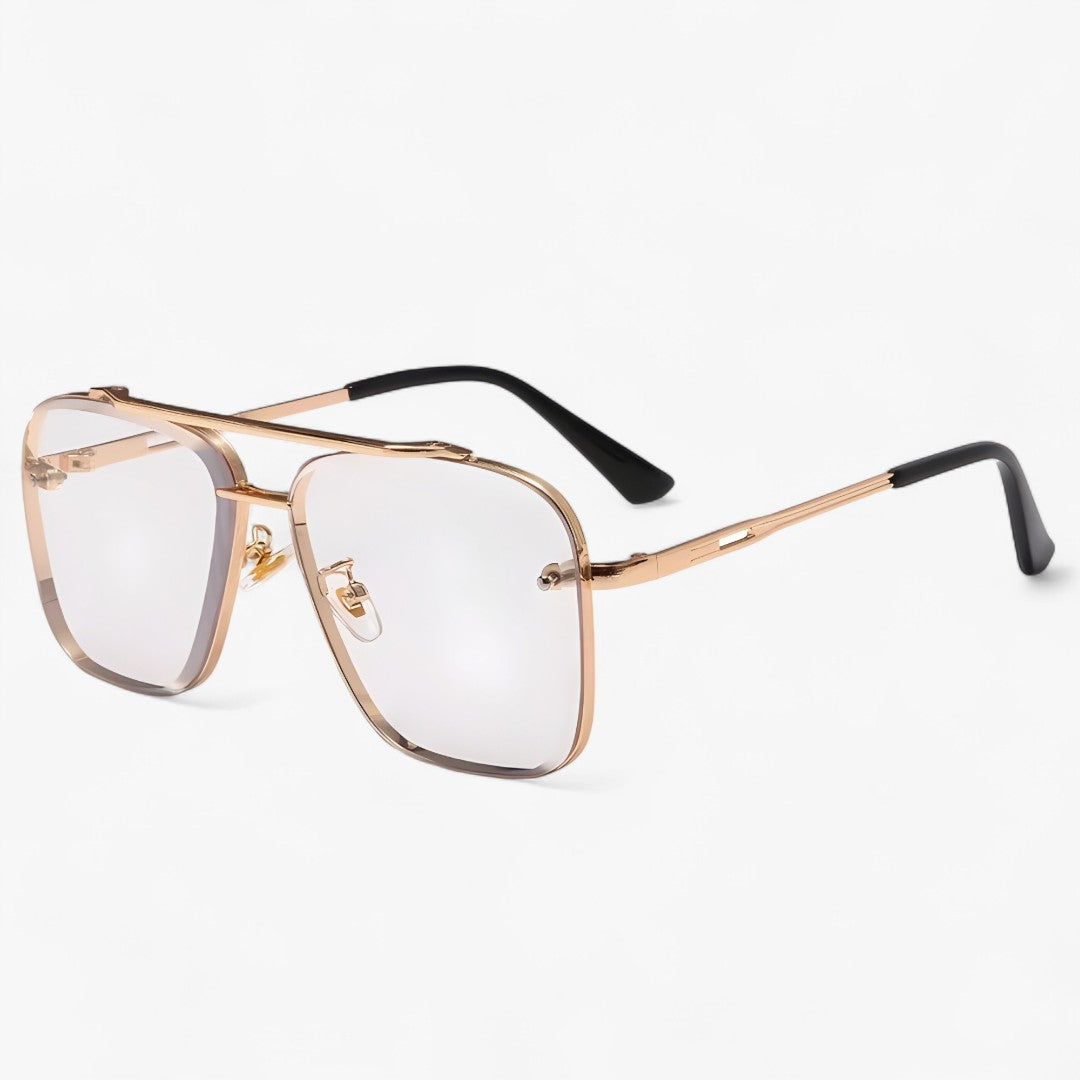 Enzo | Occhiali da sole vintage con design in metallo - Oro rosa trasparente Come immagine - Fashion Sunglasses men sunglasses polarized mens sunglasses Polarized man sunglasses Sunglasses sunglasses polarized men - Concept Palermo