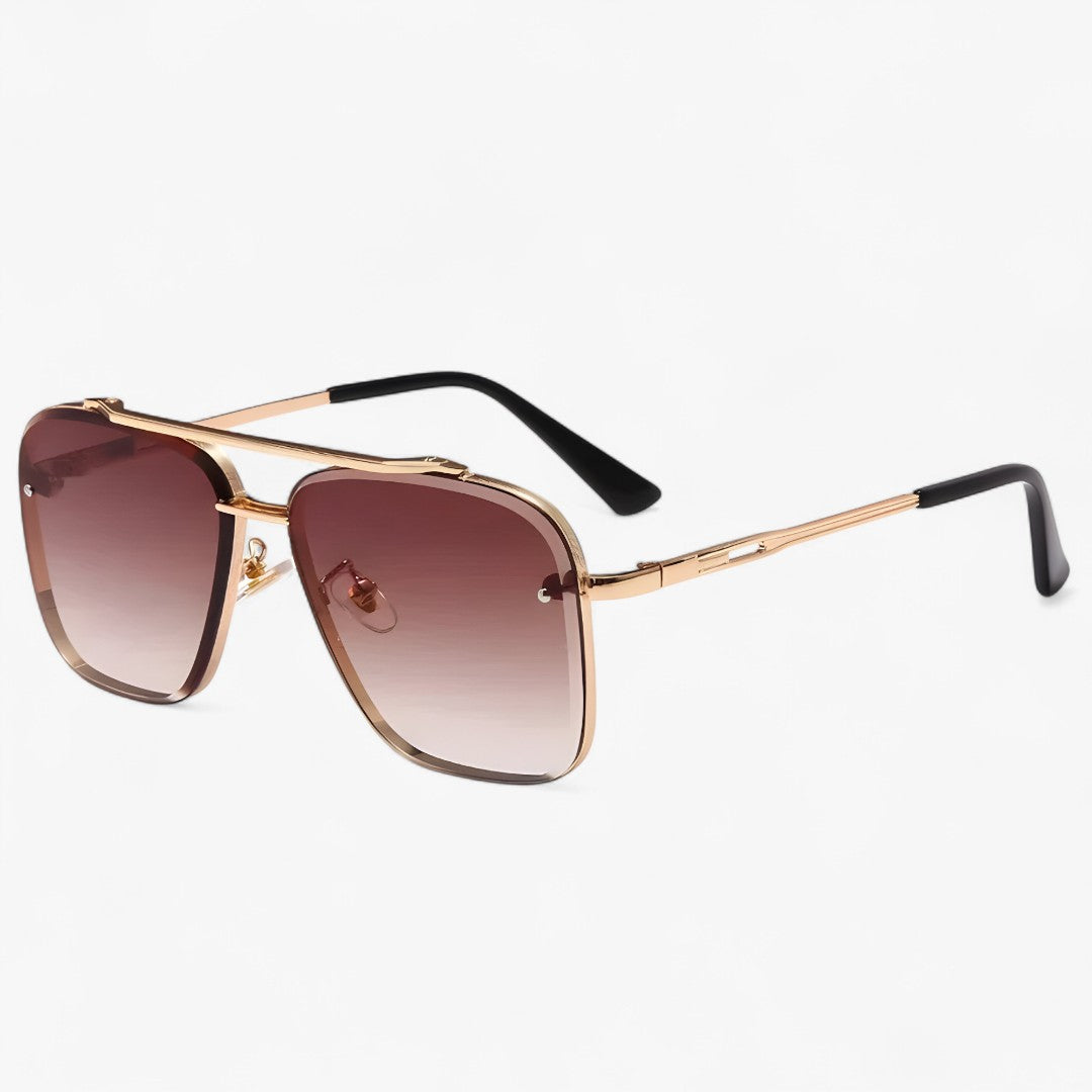 Enzo | Occhiali da sole vintage con design in metallo - Marrone sfumato oro rosa Come immagine - Fashion Sunglasses men sunglasses polarized mens sunglasses Polarized man sunglasses Sunglasses sunglasses polarized men - Concept Palermo