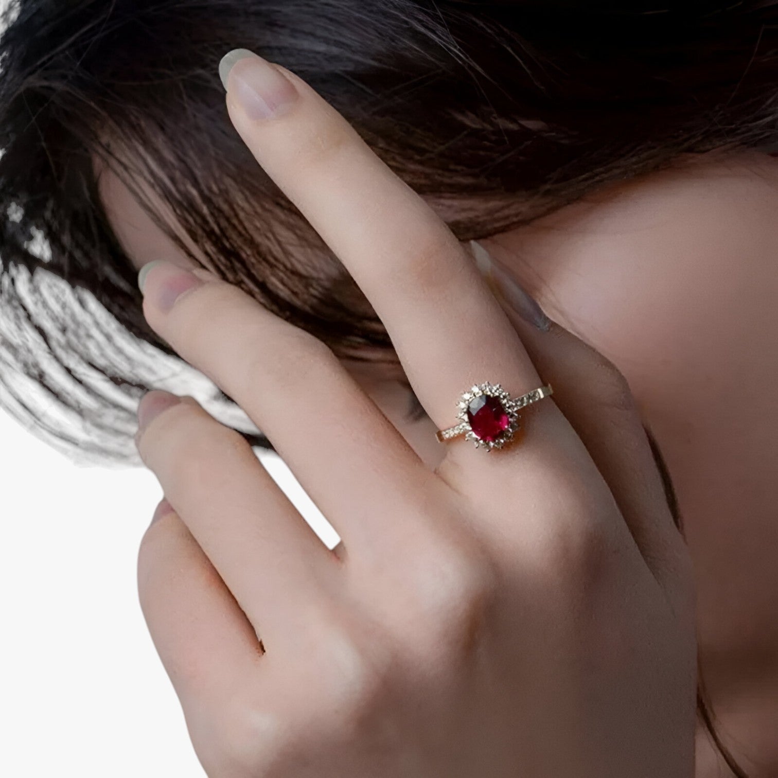 Janet | Anello vintage con flair reale e scintillante aspetto di rubino - - Rings womens ring - Concept Palermo