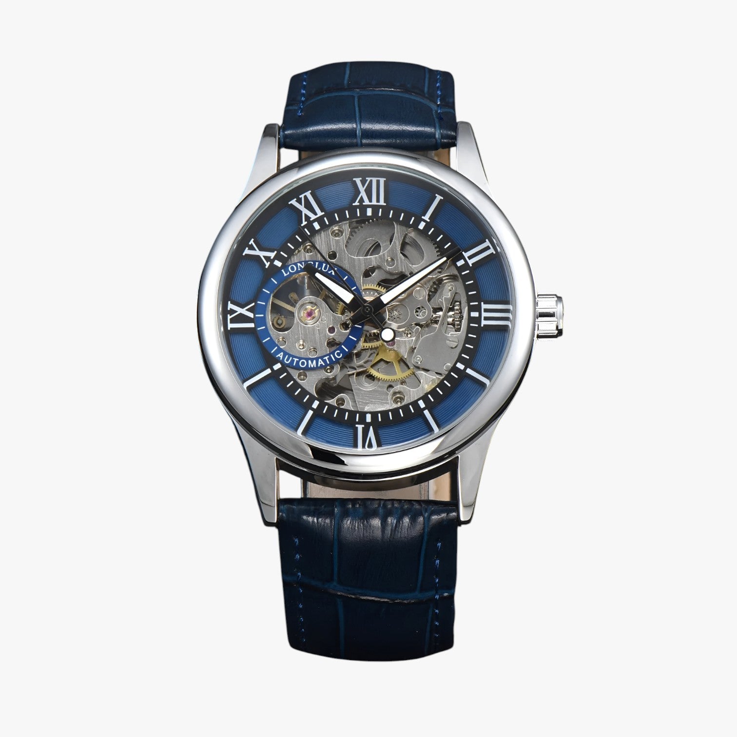 Robert | Elegante orologio impermeabile in pelle - Blu bianco - watch watch for men watches WATCHES FOR MEN Wristwatch - Concept Palermo
