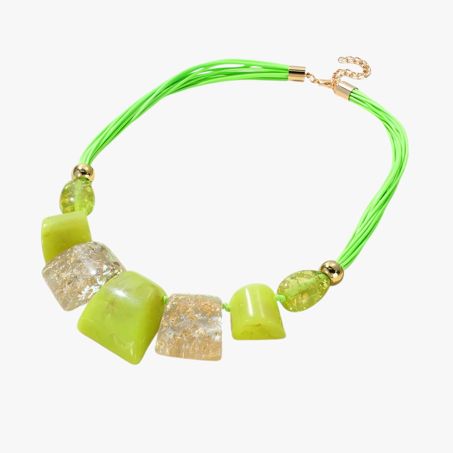 Jenna | Collana di perle spesse vivaci – dichiarazione di colore e stile - Verde - elegant womens necklaces Necklace Necklaces for Women - Concept Palermo